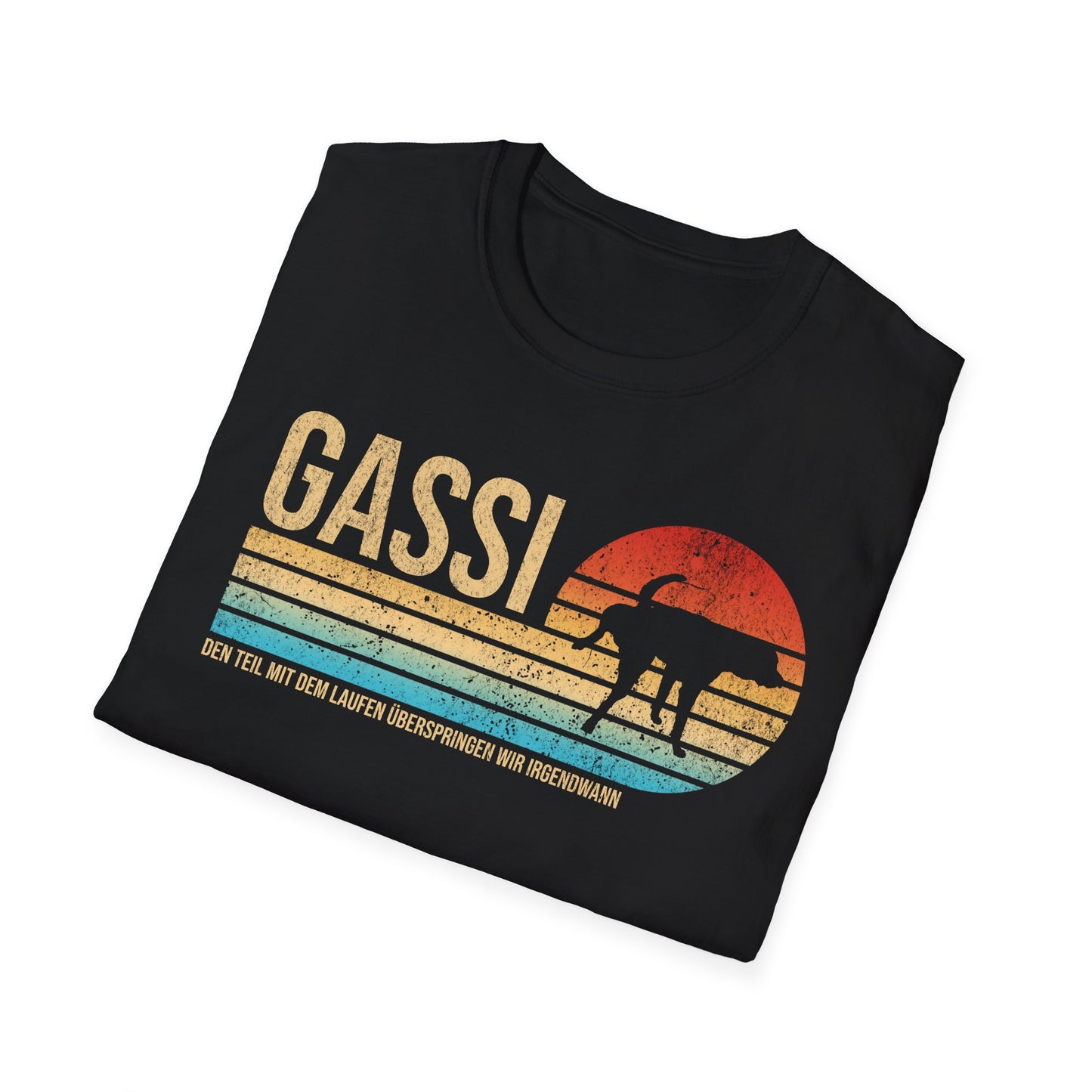 Lustiges Gassi T-Shirt für Rüdenbesitzer, Hundliebhaber, Unisex Softstyle T-Shirt