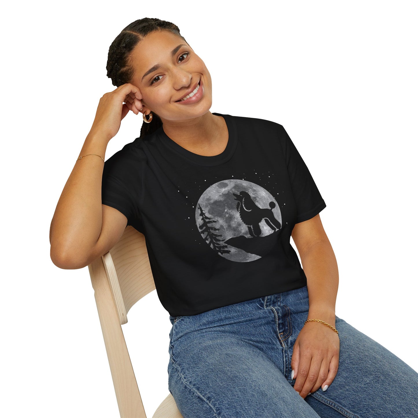 Heulender Pudel Vollmond T-Shirt