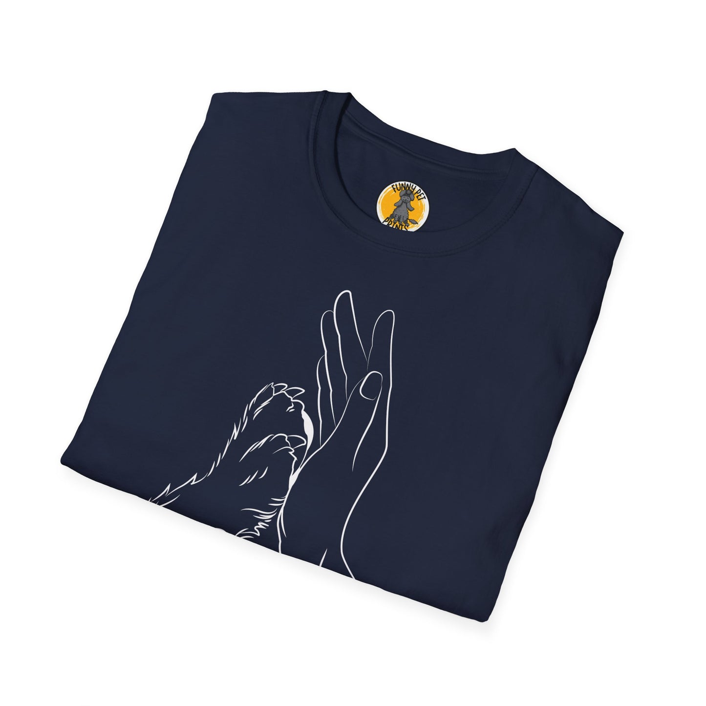 Hand und Pfote, T-Shirt für Hundeliebhaber, Unisex Softstyle T-Shirt