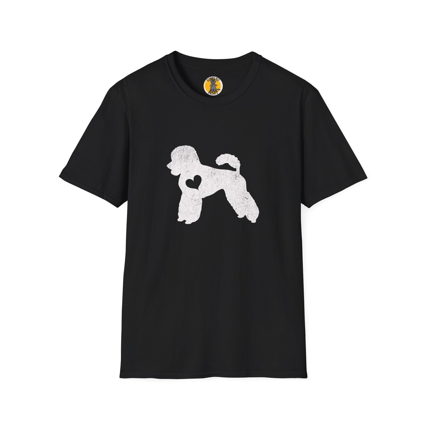 Pudel mit Herz, T-Shirt für Pudelliebhaber, Unisex Softstyle T-Shirt