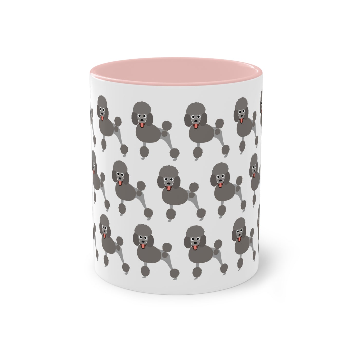 Pudel Tasse, zweifarbige Kaffeetasse, 0,33 l