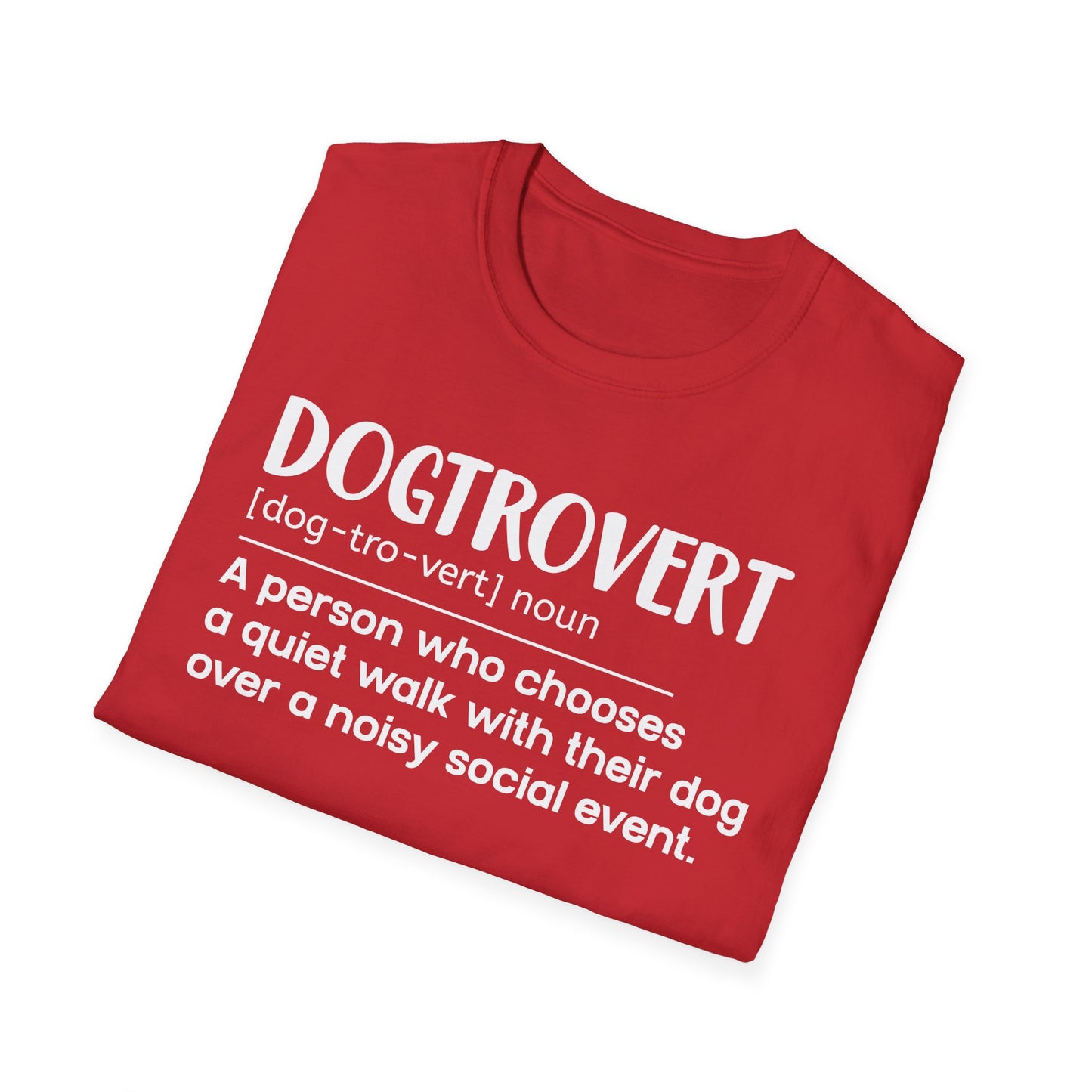 Dogtrovert. Lustiges Shirt für Hundeliebhaber, Unisex Softstyle T-Shirt