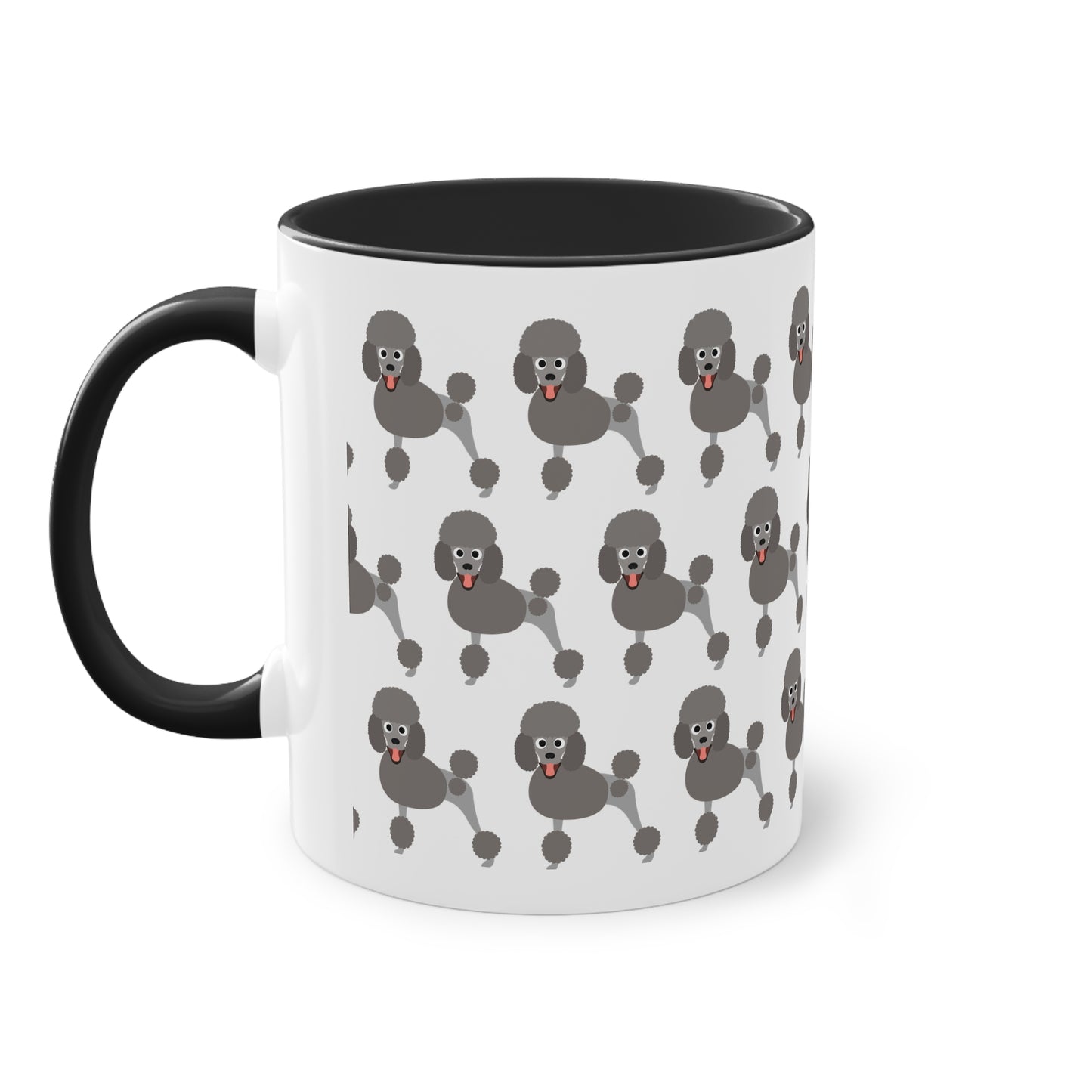 Pudel Tasse, zweifarbige Kaffeetasse, 0,33 l