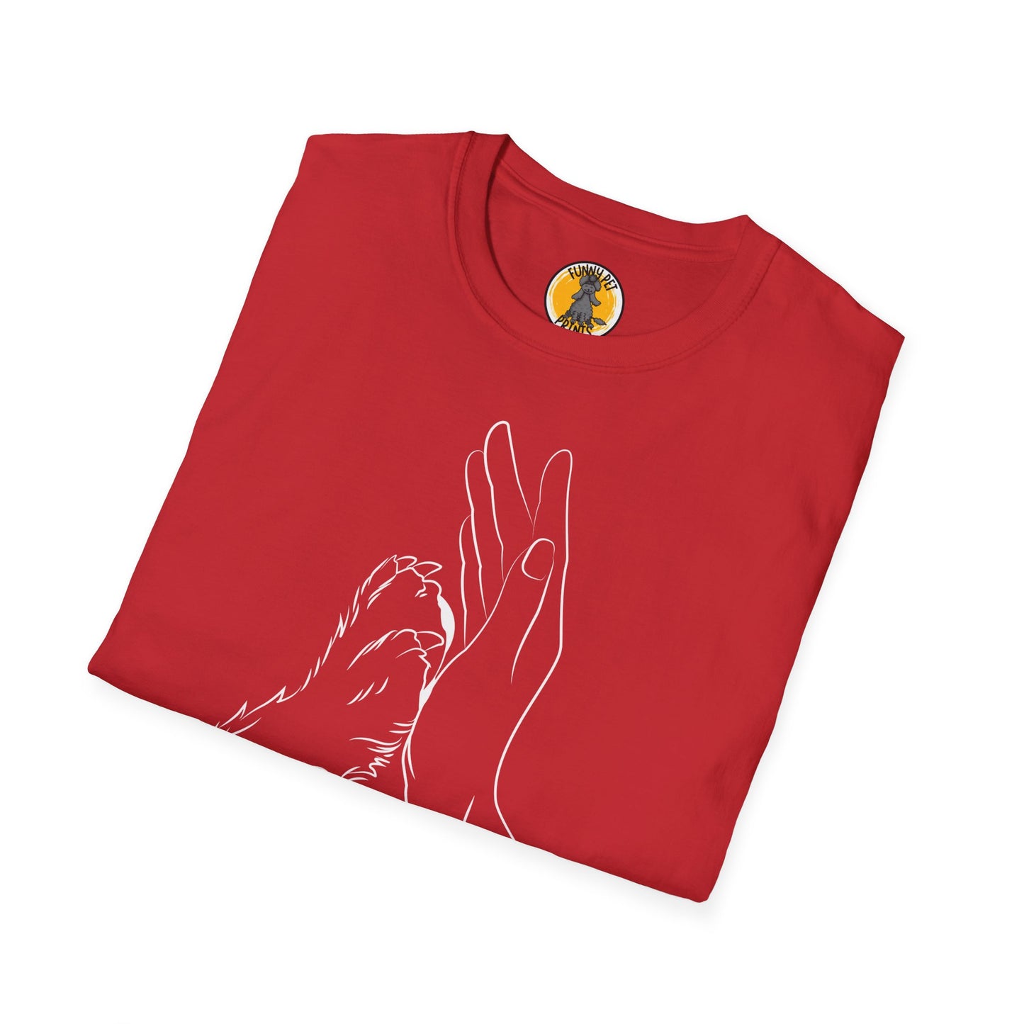 Hand und Pfote, T-Shirt für Hundeliebhaber, Unisex Softstyle T-Shirt