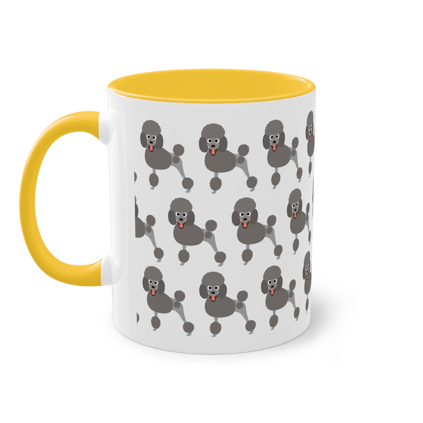 Pudel Tasse, zweifarbige Kaffeetasse, 0,33 l