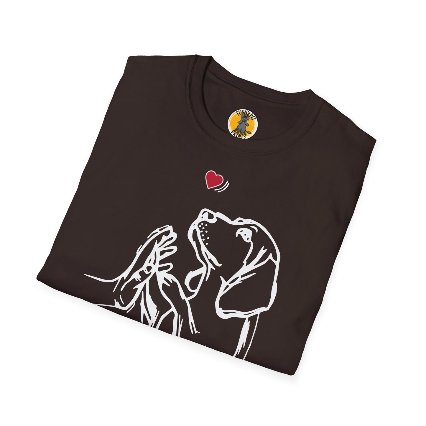 Hund legt Pfote in die Hand, T-Shirt für Hundeliebhaber, Unisex Softstyle T-Shirt