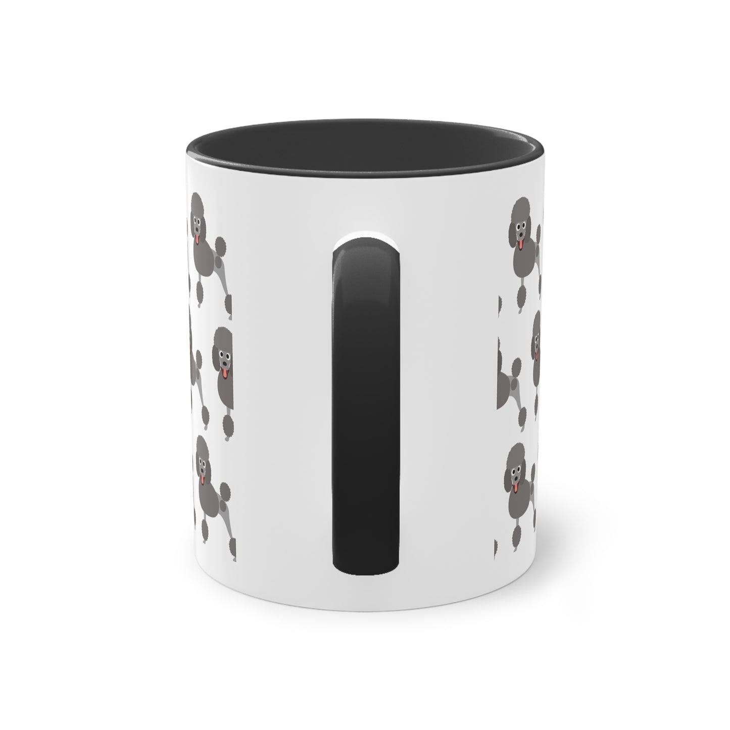 Pudel Tasse, zweifarbige Kaffeetasse, 0,33 l