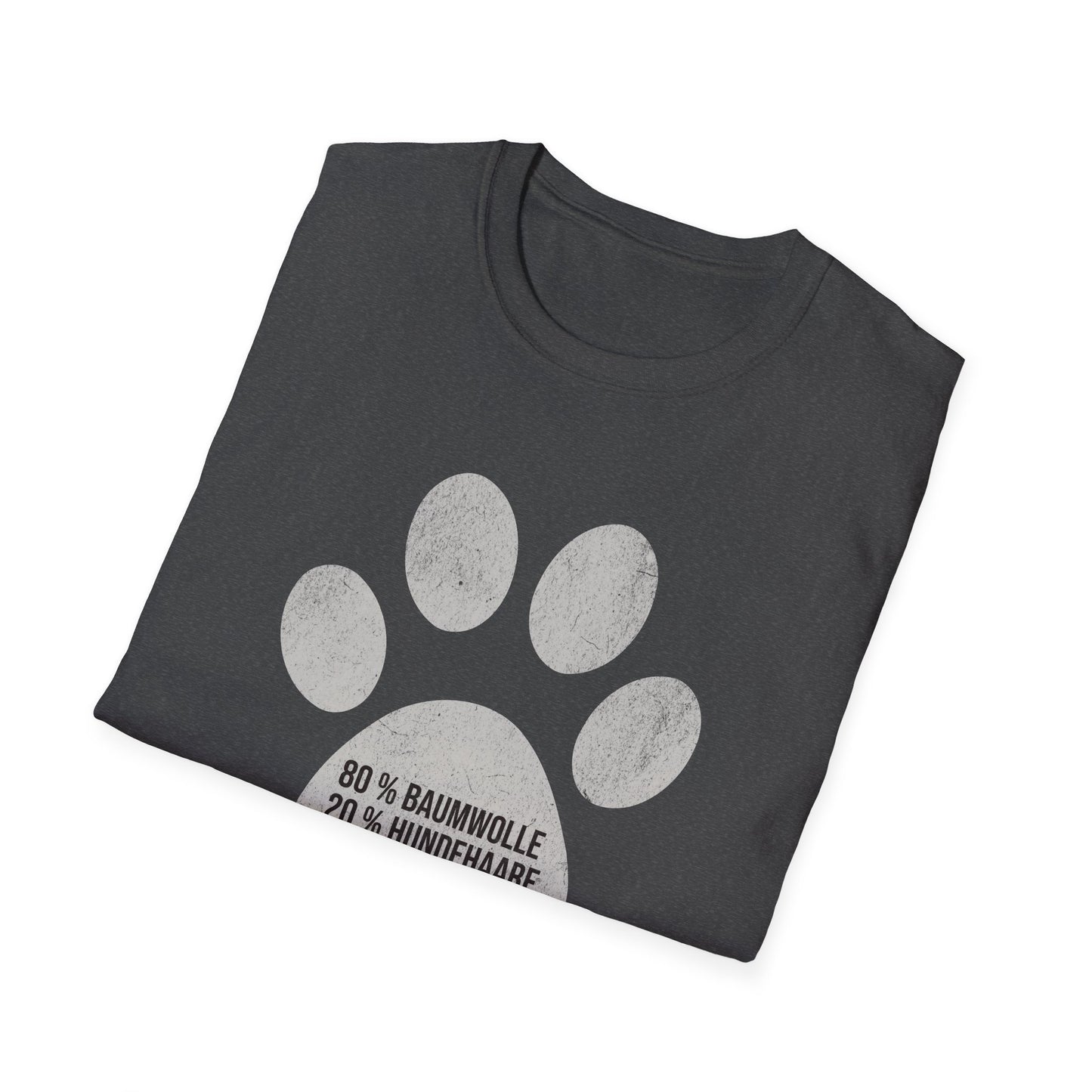 80% Baumwolle, 20% Hundehaare, T-Shirt für Hundeliebhaber, Unisex Softstyle T-Shirt