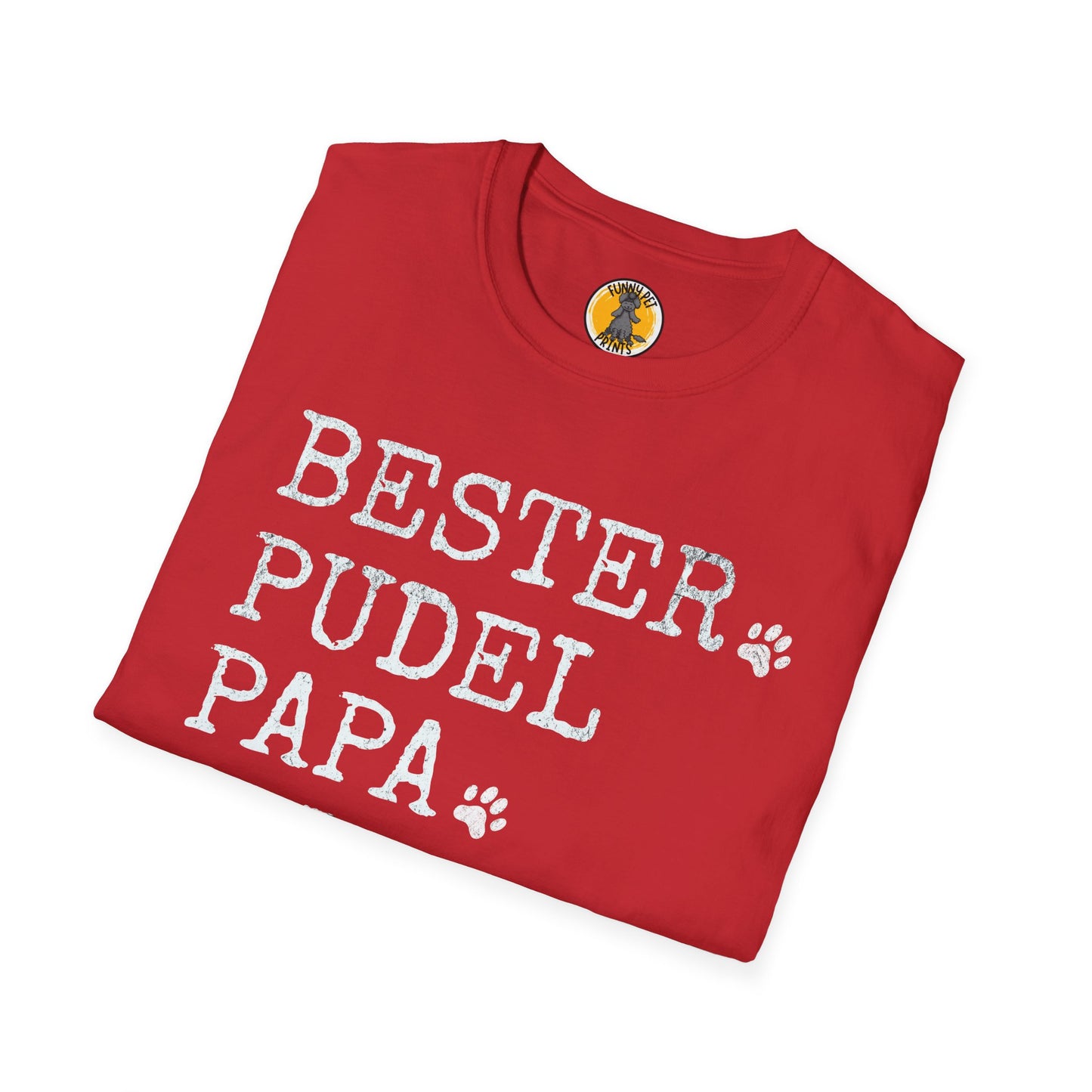 Bester Pudel Papa aller Zeiten, T-Shirt für Pudelliebhaber, Unisex Softstyle T-Shirt