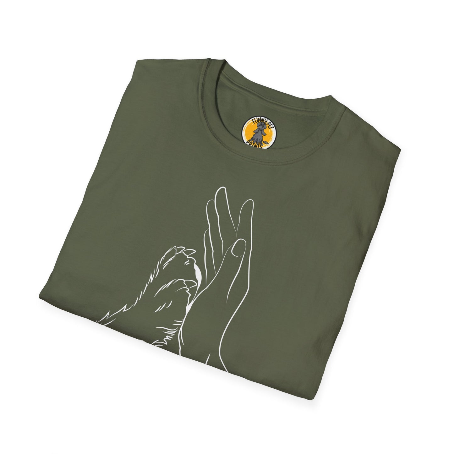 Hand und Pfote, T-Shirt für Hundeliebhaber, Unisex Softstyle T-Shirt