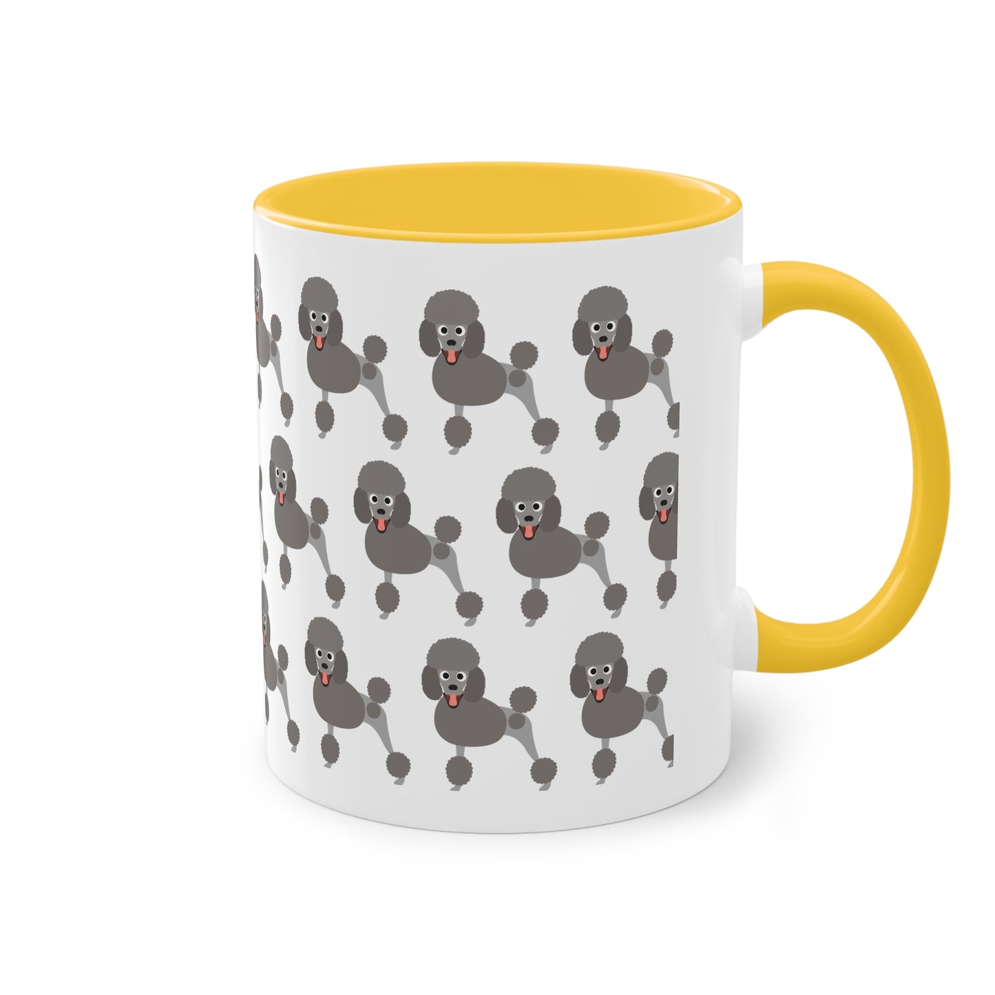 Pudel Tasse, zweifarbige Kaffeetasse, 0,33 l