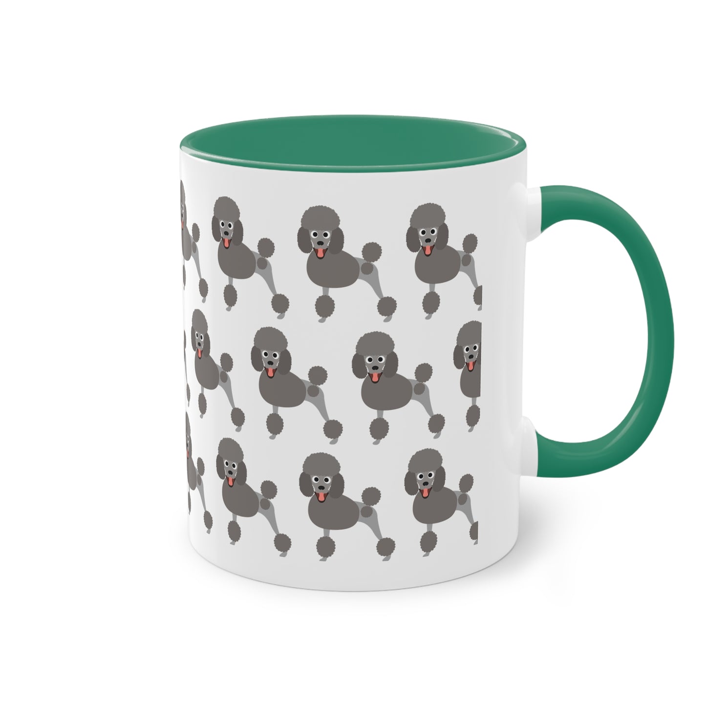 Pudel Tasse, zweifarbige Kaffeetasse, 0,33 l