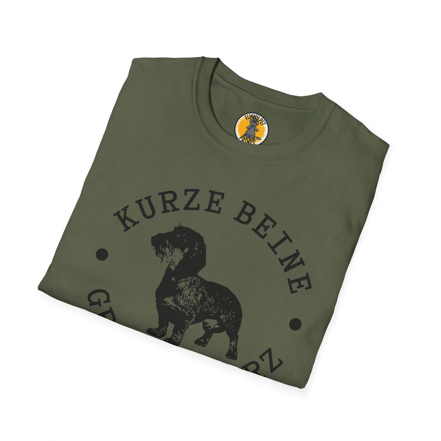 Kurze Beine, grosses Herz, T-Shirt für Dackelliebhaber, Unisex Softstyle T-Shirt