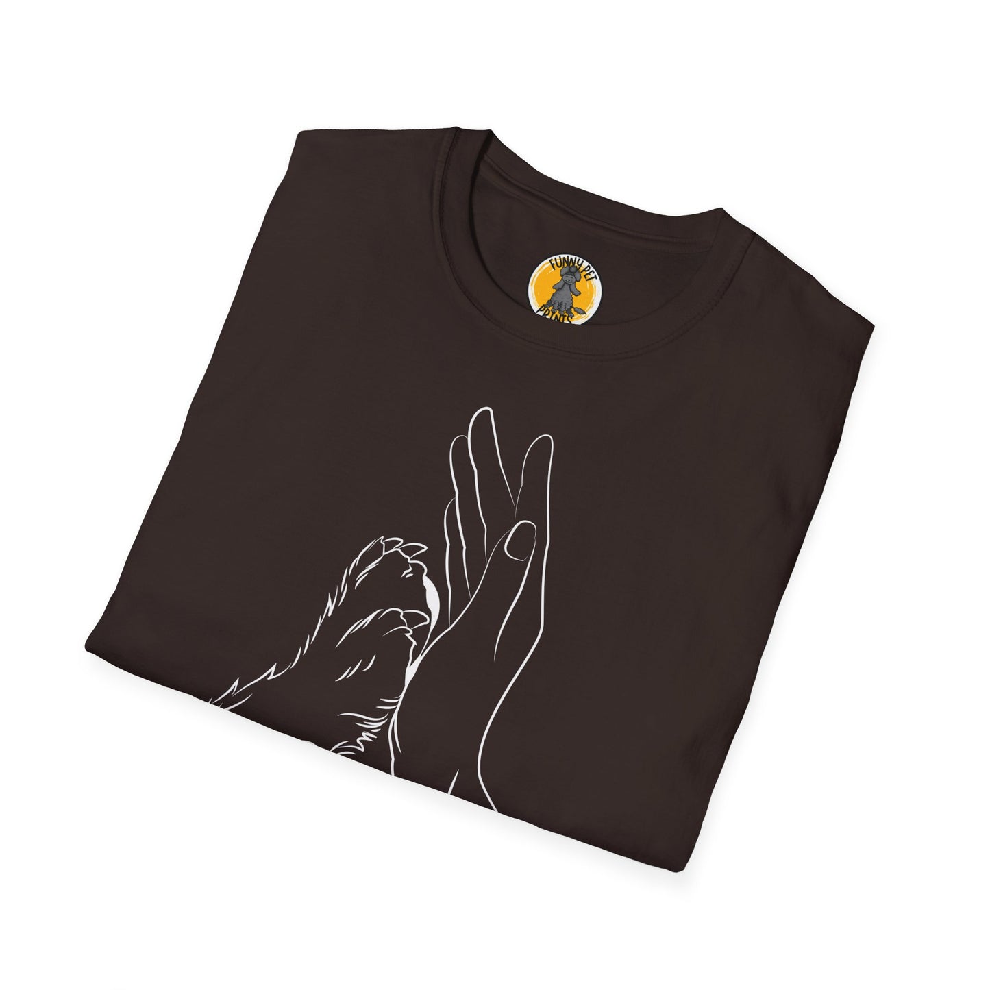 Hand und Pfote, T-Shirt für Hundeliebhaber, Unisex Softstyle T-Shirt