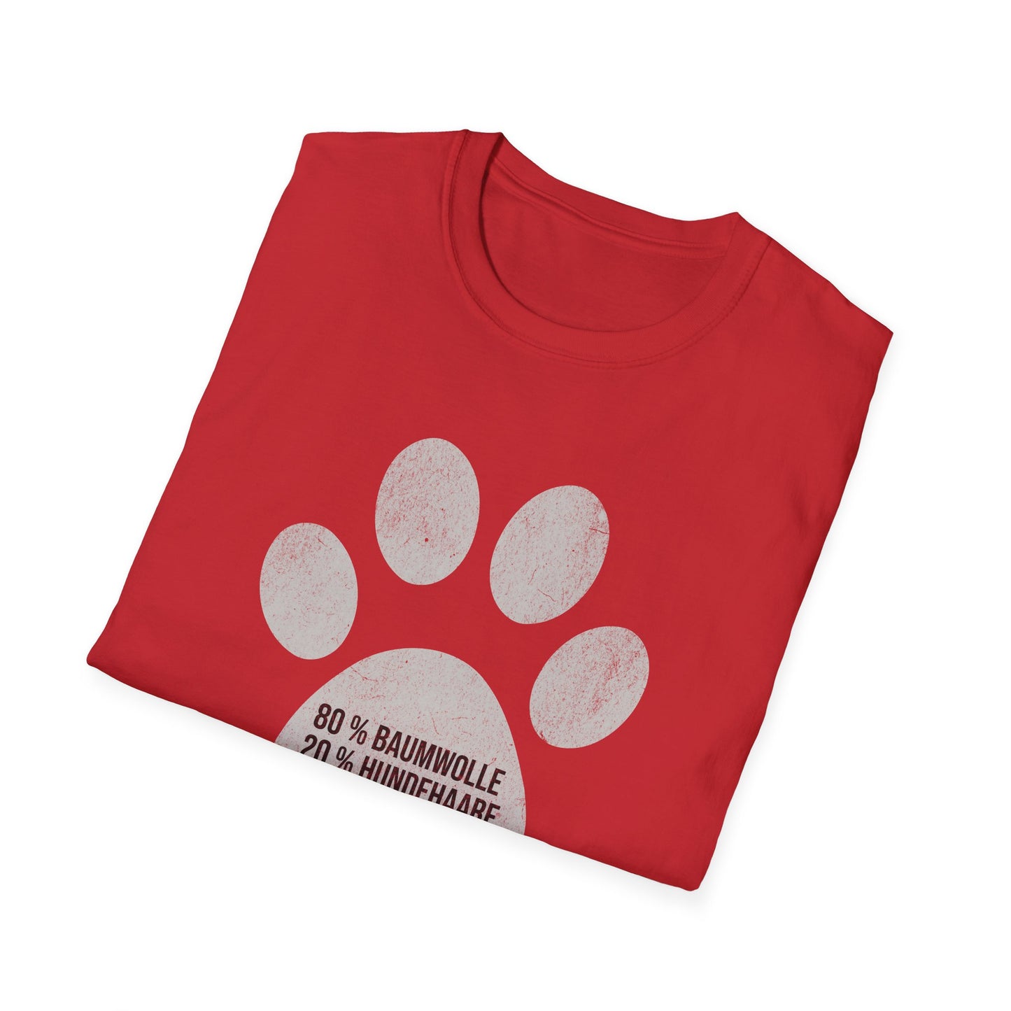 80% Baumwolle, 20% Hundehaare, T-Shirt für Hundeliebhaber, Unisex Softstyle T-Shirt