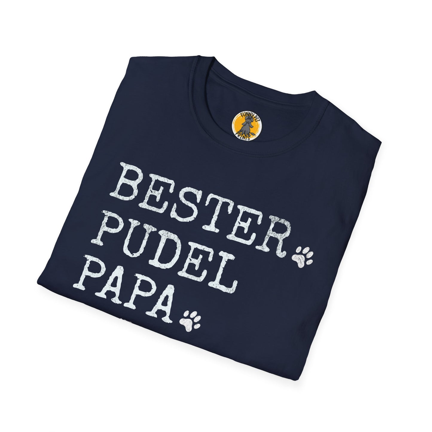 Bester Pudel Papa aller Zeiten, T-Shirt für Pudelliebhaber, Unisex Softstyle T-Shirt