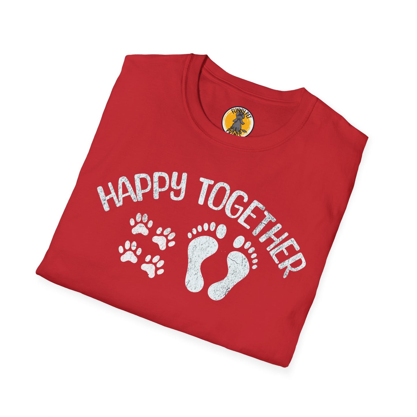 Happy Together, T-Shirt für Hundeliebhaber, Unisex Softstyle T-Shirt