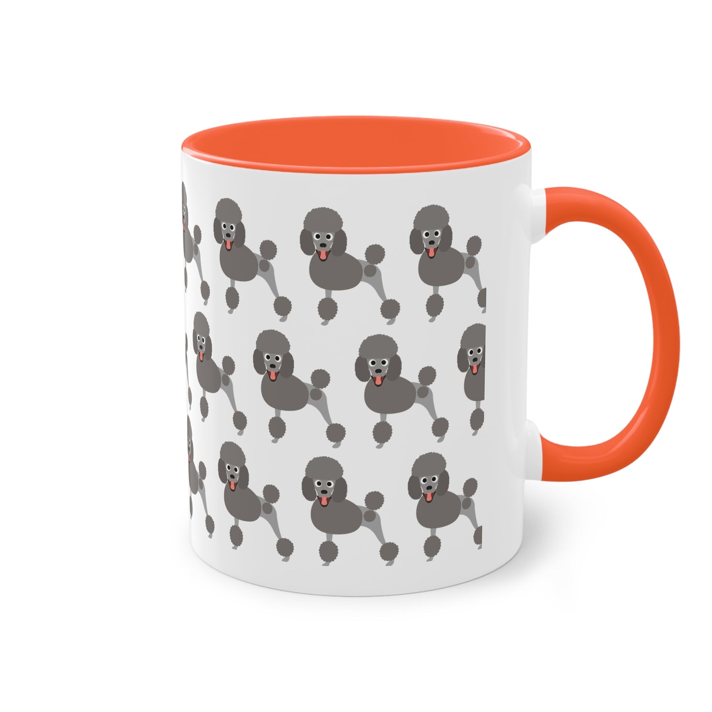 Pudel Tasse, zweifarbige Kaffeetasse, 0,33 l