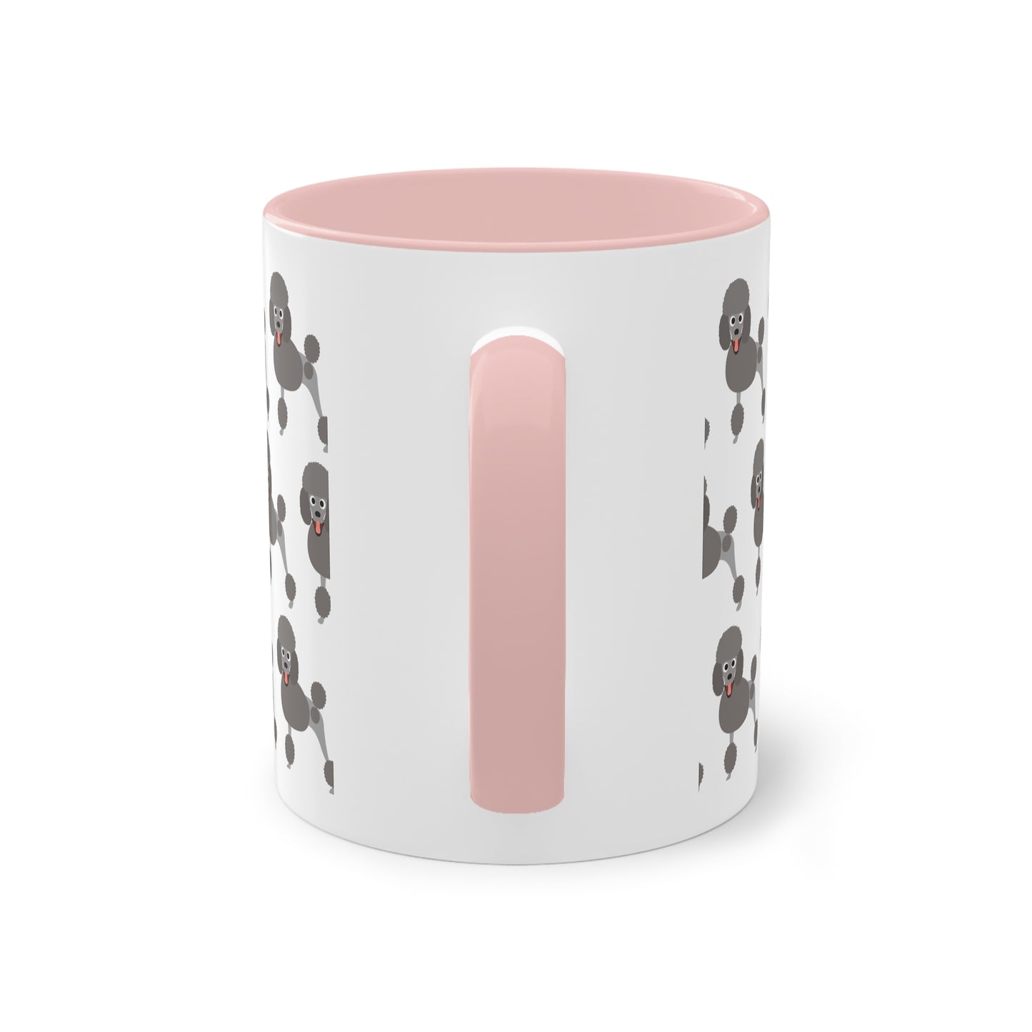 Pudel Tasse, zweifarbige Kaffeetasse, 0,33 l