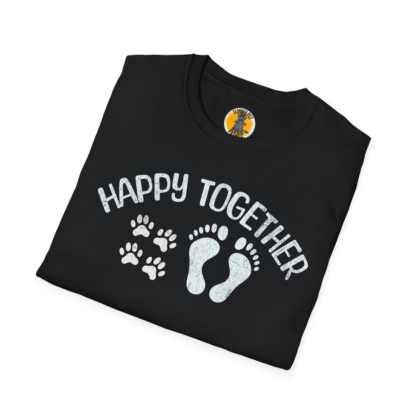 Happy Together, T-Shirt für Hundeliebhaber, Unisex Softstyle T-Shirt