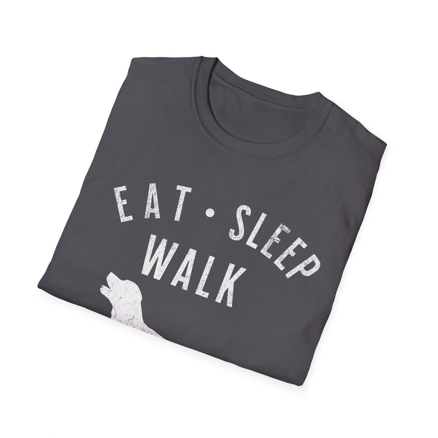 Eat, Sleep, Walk, Labrador, lustiges T-Shirt für Labradorliebhaber, Unisex Softstyle T-Shirt