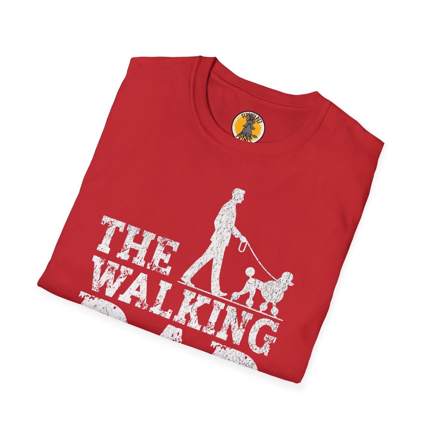 The Walking Dad, Lustiges T-Shirt für Pudelliebhaber, Unisex Softstyle T-Shirt