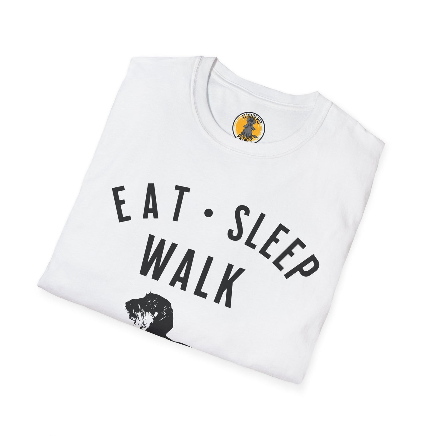 Eat, sleep, walk Dackel, Lustiges T-Shirt für Dackelliebhaber, Unisex Softstyle Shirt