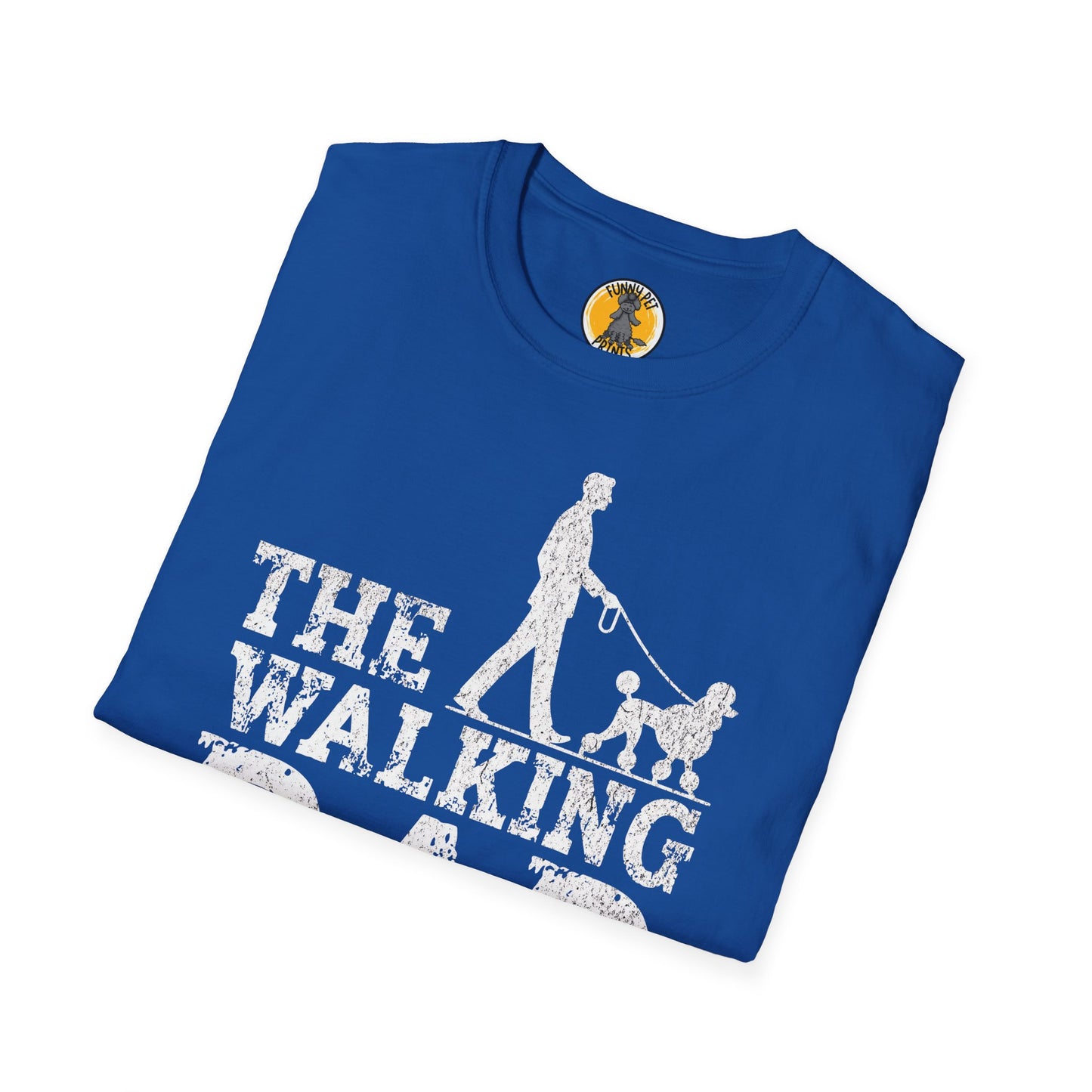 The Walking Dad, Lustiges T-Shirt für Pudelliebhaber, Unisex Softstyle T-Shirt