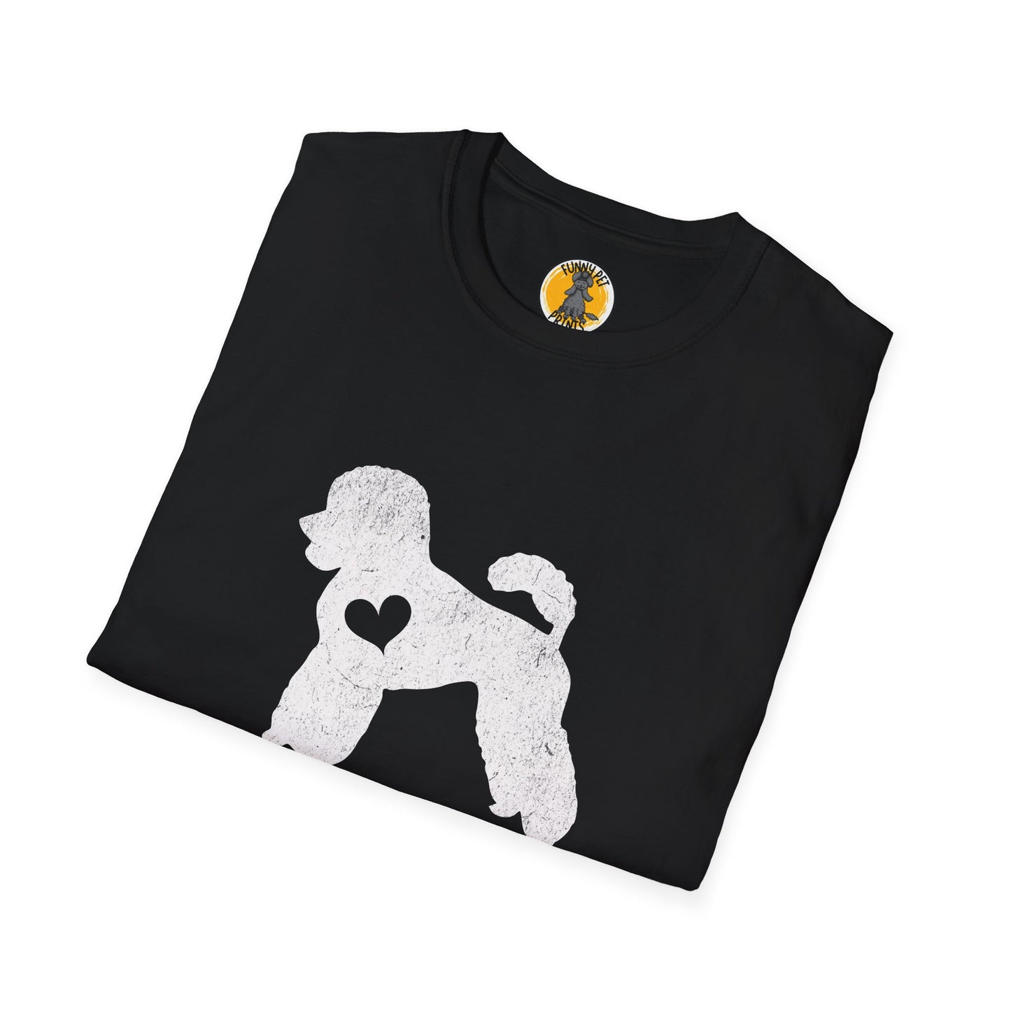 Pudel mit Herz, T-Shirt für Pudelliebhaber, Unisex Softstyle T-Shirt