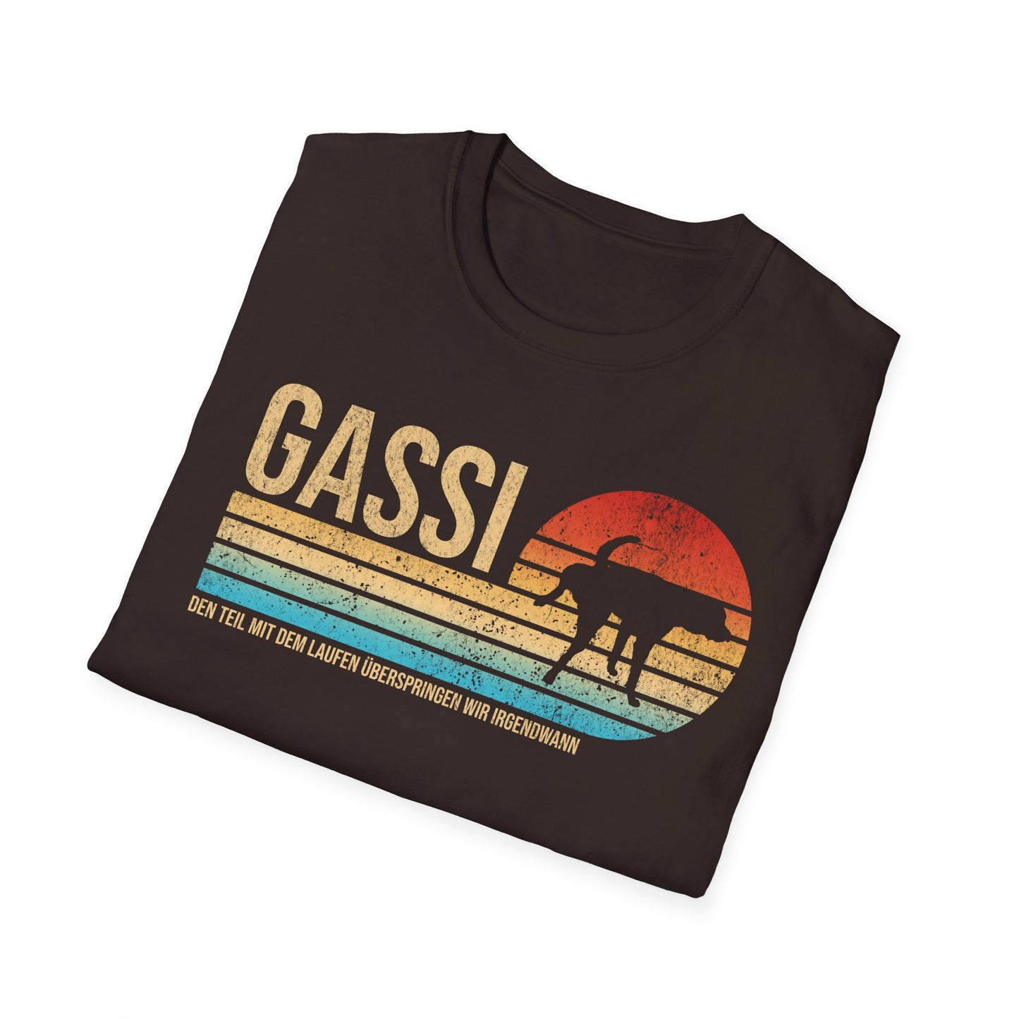 Lustiges Gassi T-Shirt für Rüdenbesitzer, Hundliebhaber, Unisex Softstyle T-Shirt