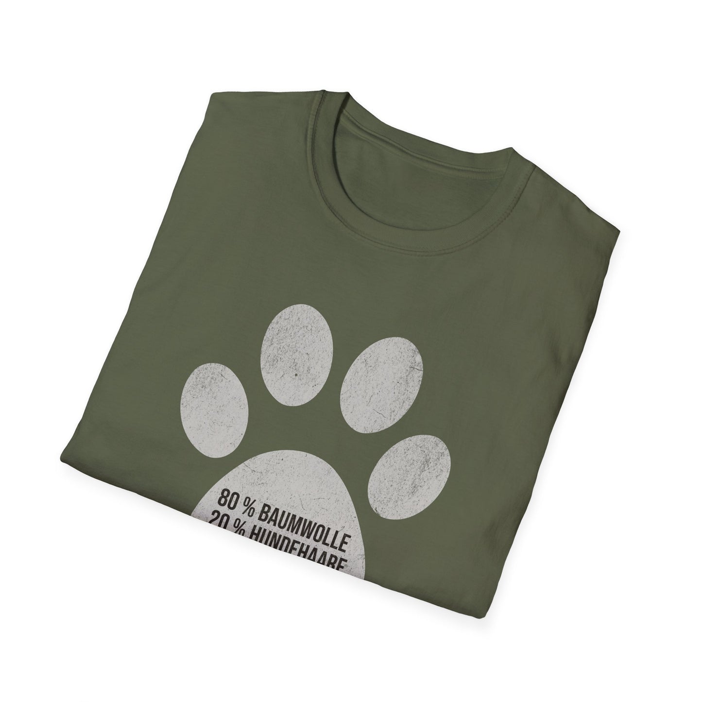 80% Baumwolle, 20% Hundehaare, T-Shirt für Hundeliebhaber, Unisex Softstyle T-Shirt