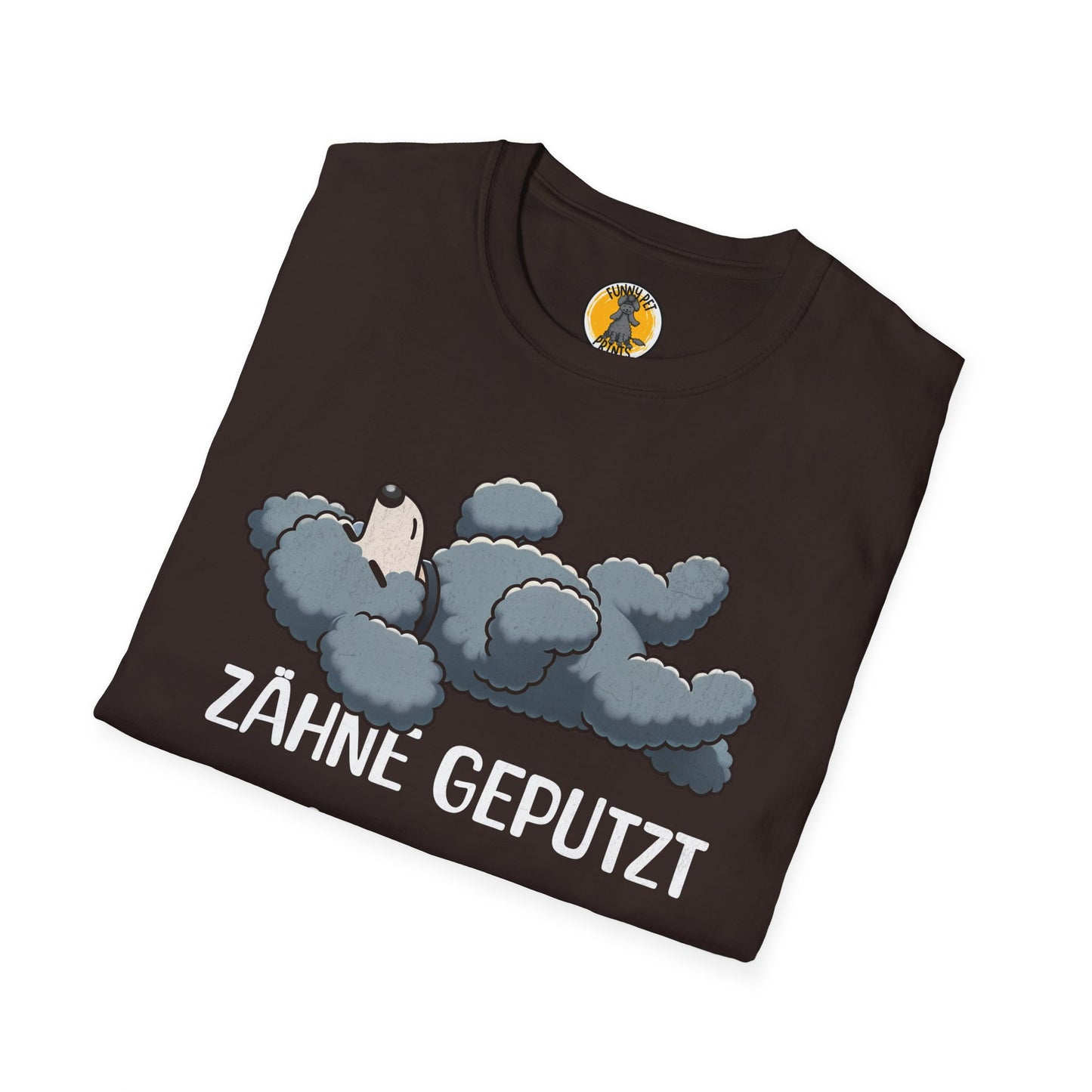 Süsses Schlafshirt, Zähne geputzt, Pipi gemacht, Gute Nacht, T-Shirt für Pudelliebhaber, Unisex Softstyle T-Shirt