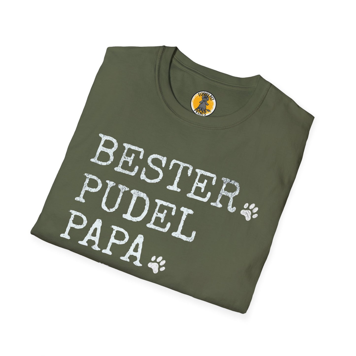 Bester Pudel Papa aller Zeiten, T-Shirt für Pudelliebhaber, Unisex Softstyle T-Shirt