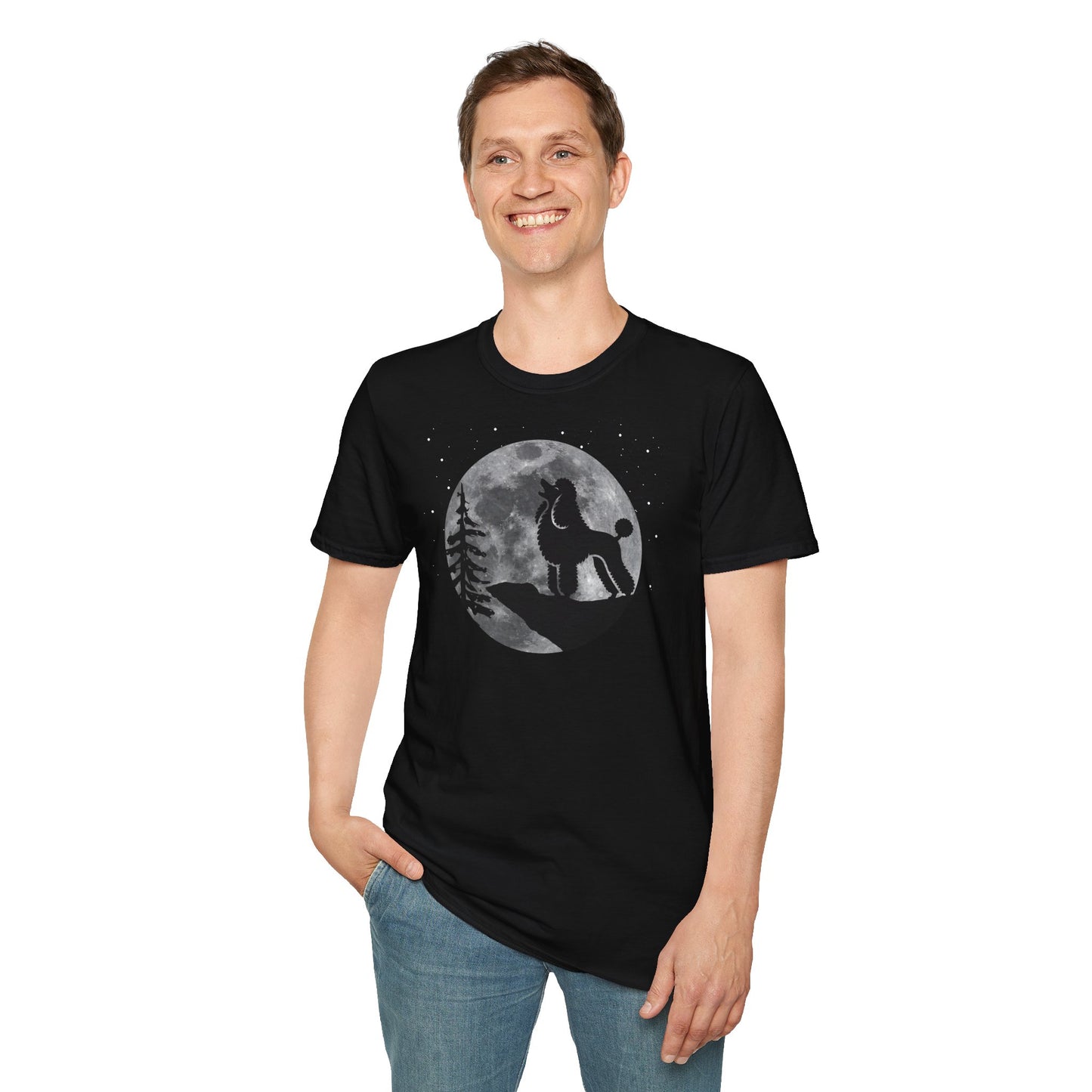 Heulender Pudel Vollmond T-Shirt