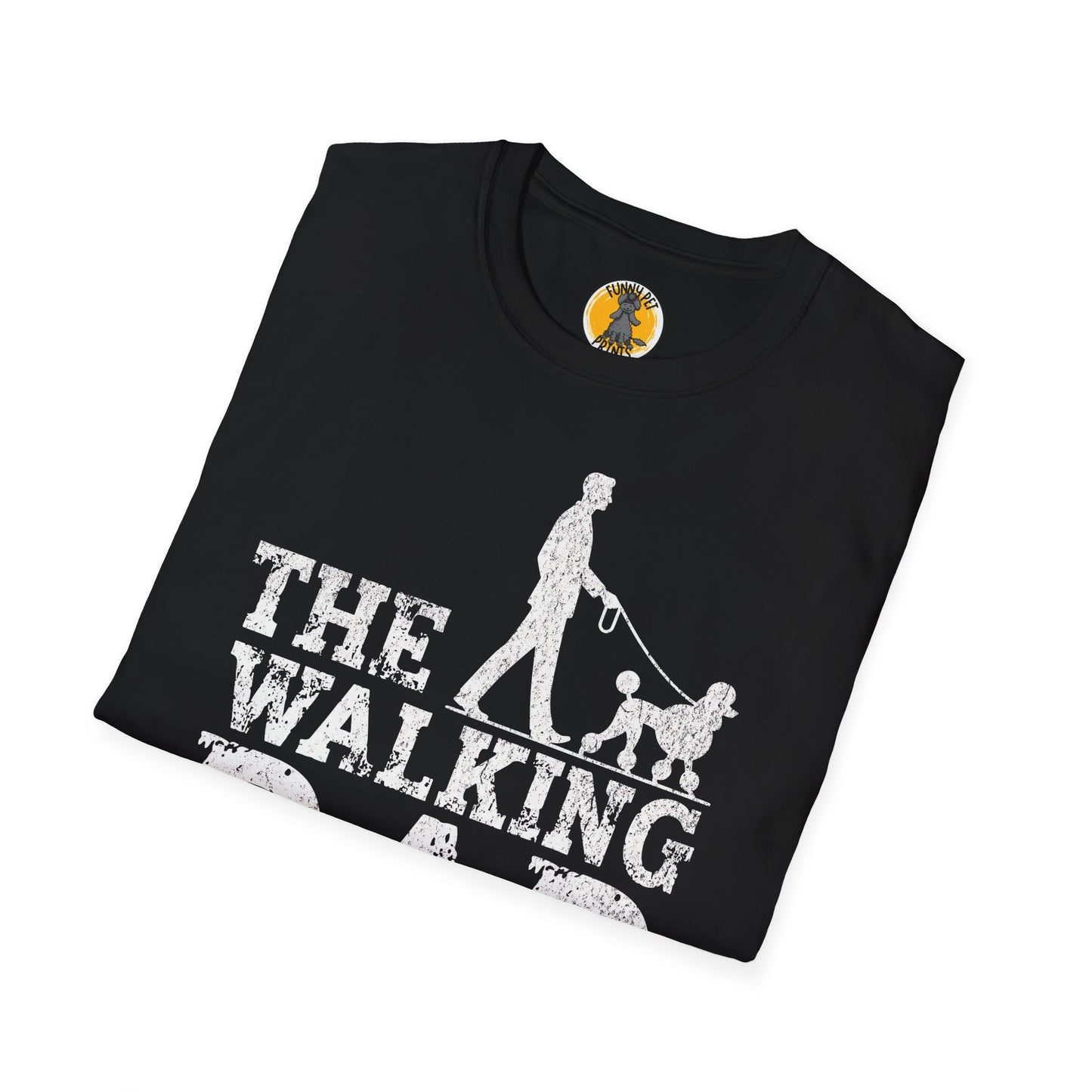 The Walking Dad, Lustiges T-Shirt für Pudelliebhaber, Unisex Softstyle T-Shirt