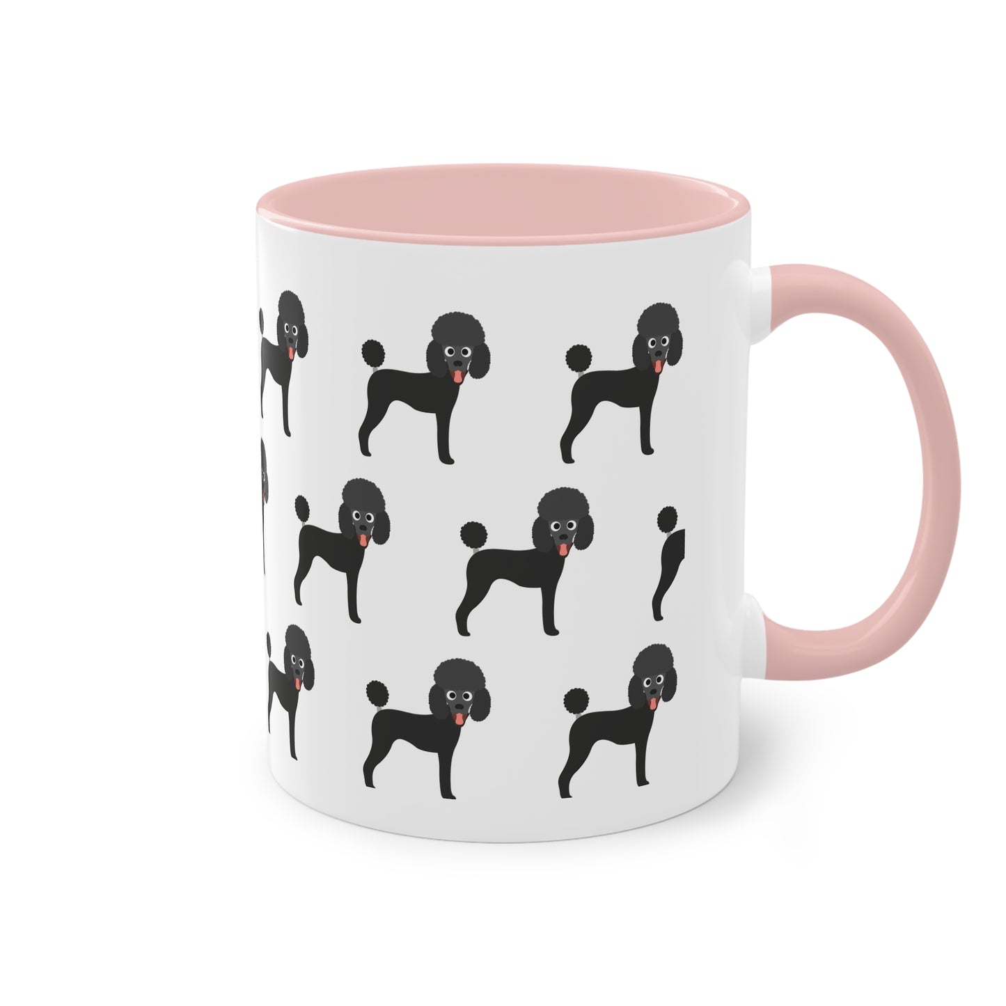 Pudel Tasse, zweifarbige Kaffeetasse, 0,33 l