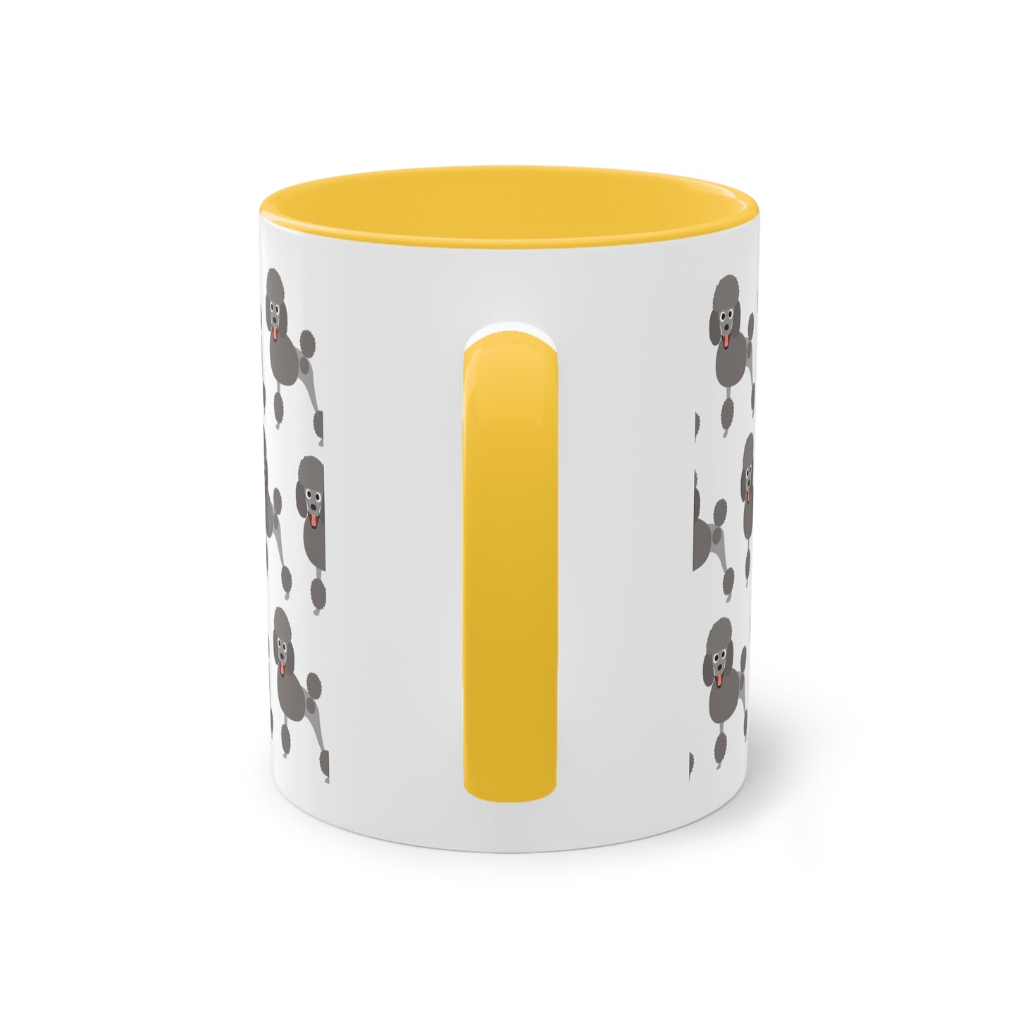 Pudel Tasse, zweifarbige Kaffeetasse, 0,33 l