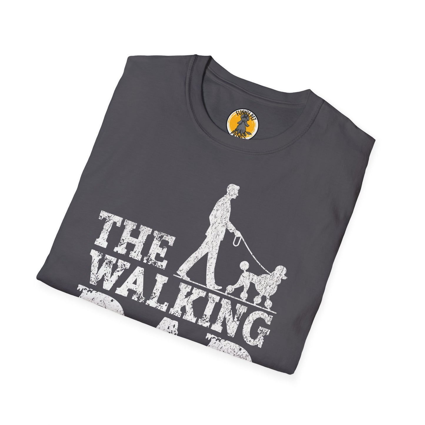 The Walking Dad, Lustiges T-Shirt für Pudelliebhaber, Unisex Softstyle T-Shirt