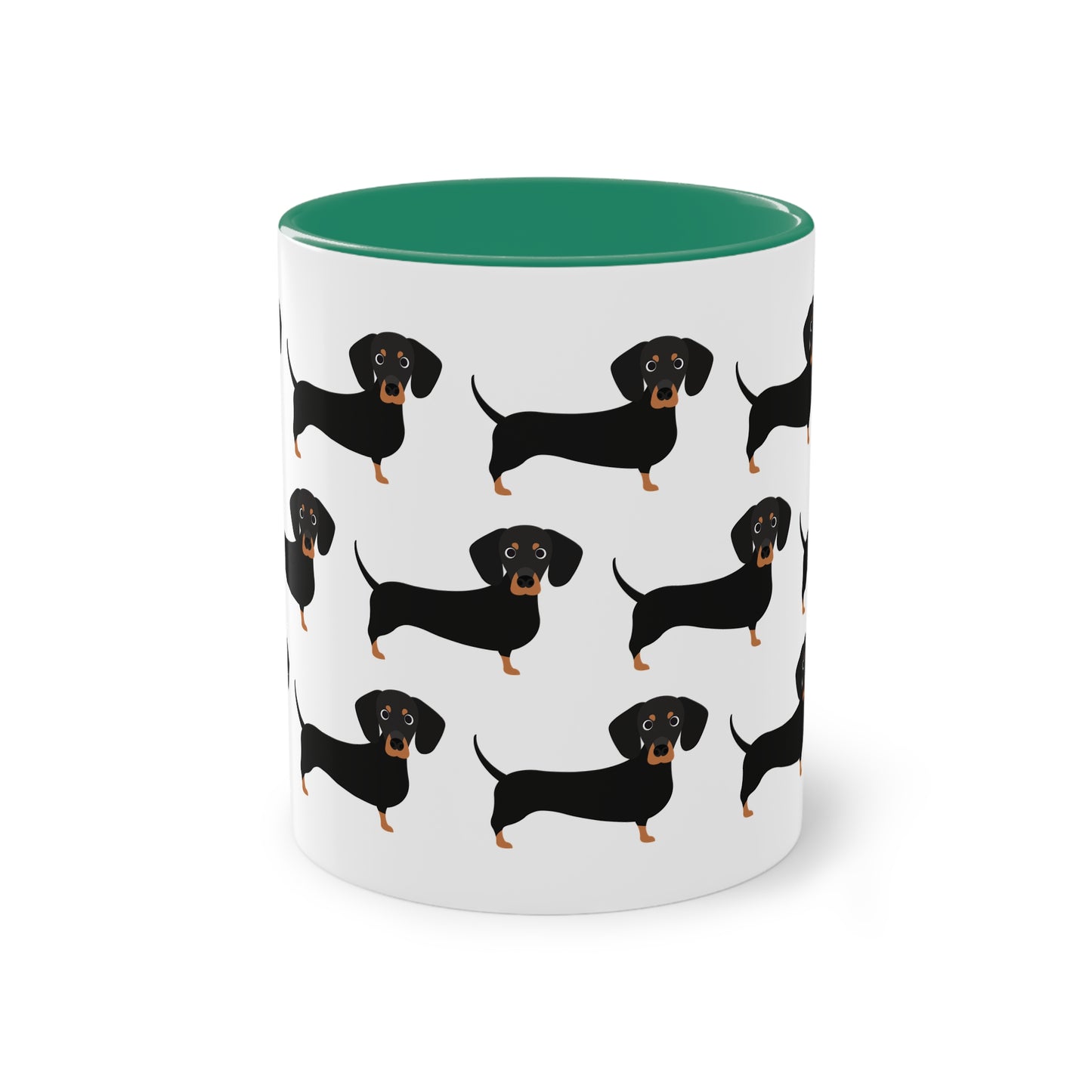 Dackel Tasse, zweifarbige Kaffeetasse, 0,33 l