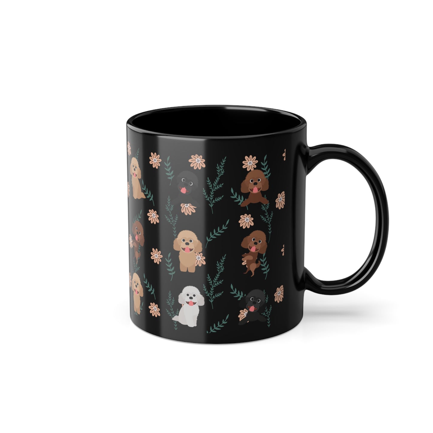 Zwergpudel Tasse, Black Coffee Cup, 11oz