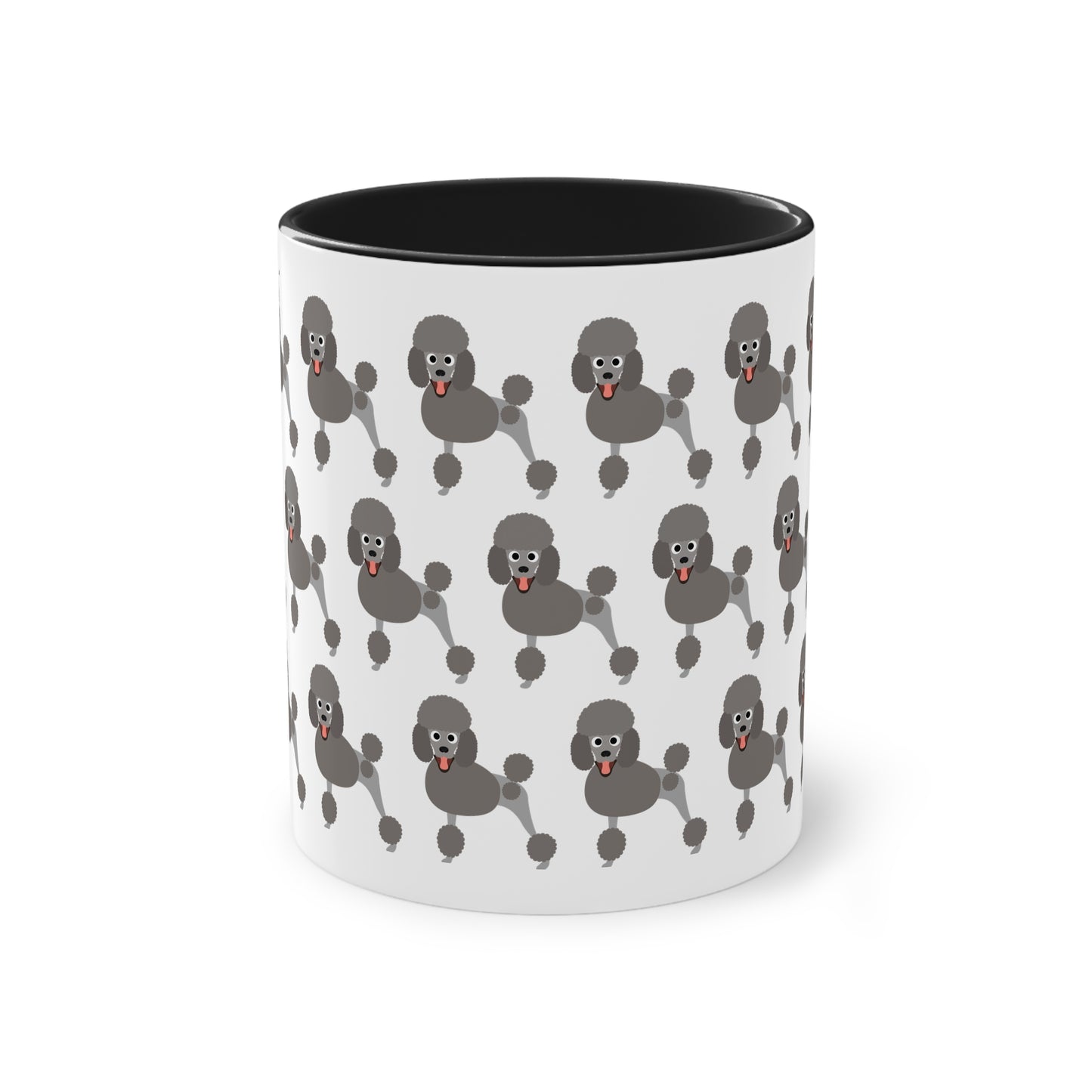Pudel Tasse, zweifarbige Kaffeetasse, 0,33 l
