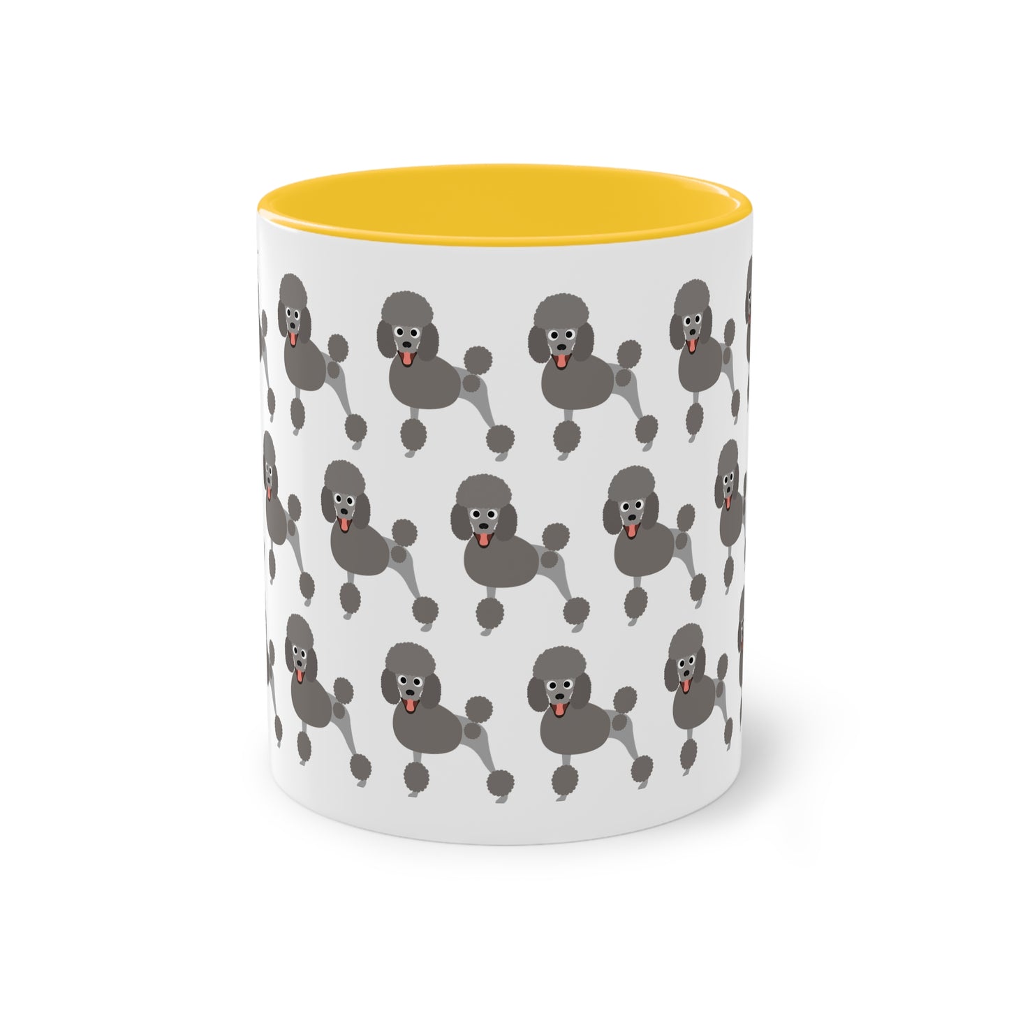 Pudel Tasse, zweifarbige Kaffeetasse, 0,33 l