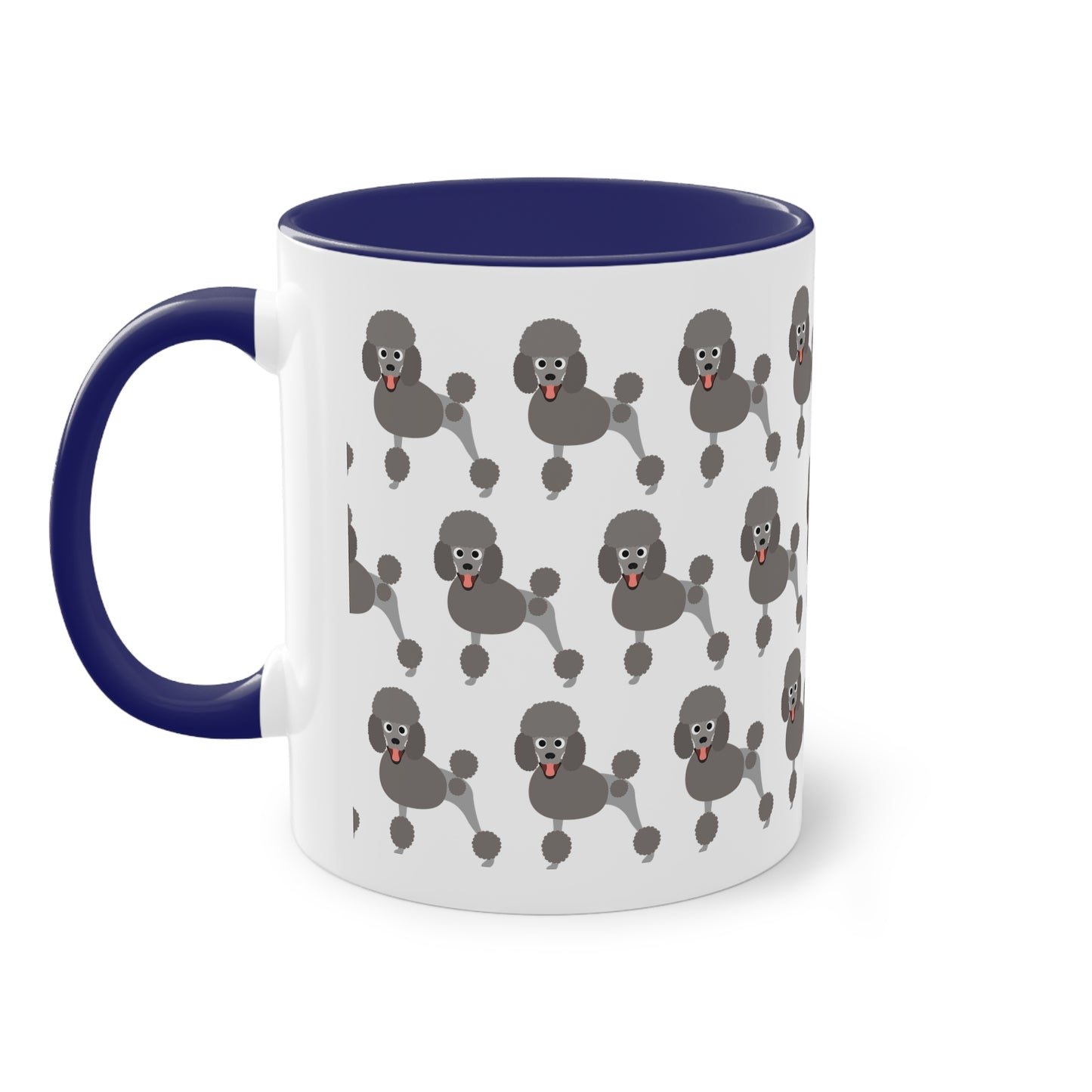 Pudel Tasse, zweifarbige Kaffeetasse, 0,33 l