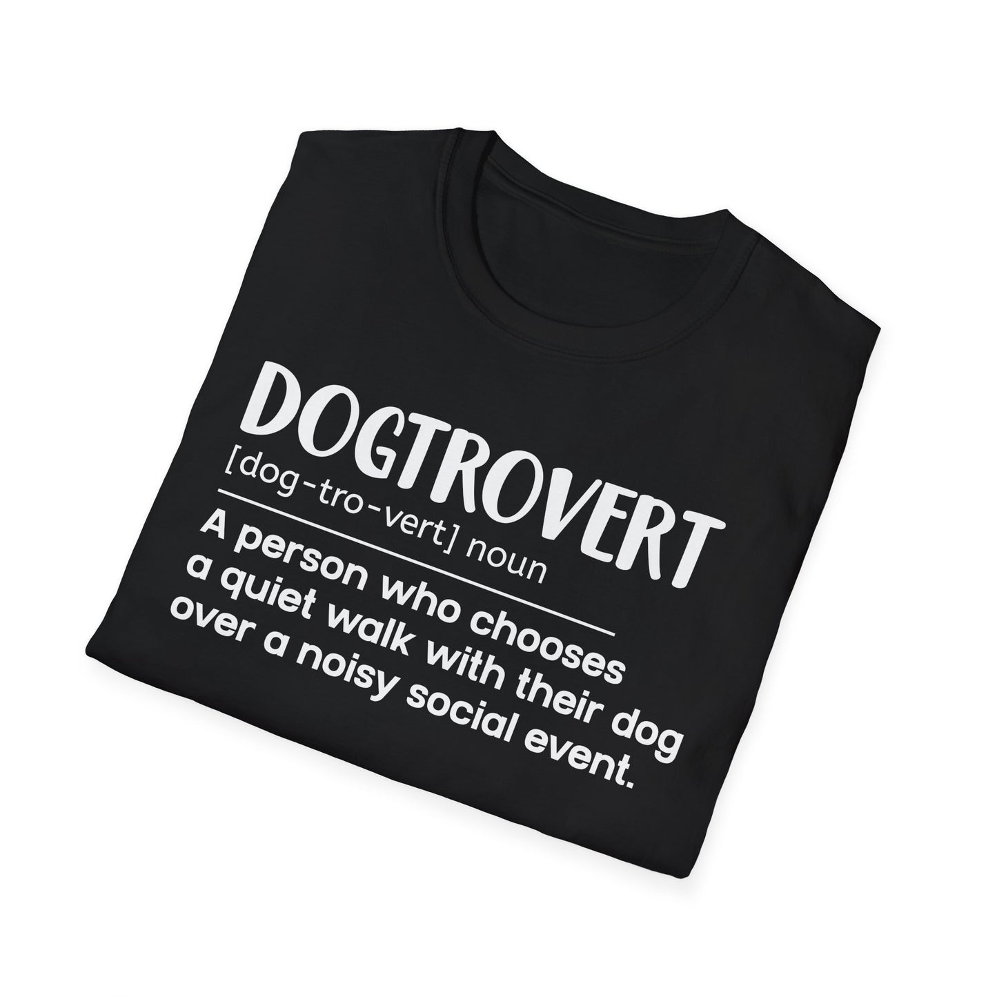 Dogtrovert. Lustiges Shirt für Hundeliebhaber, Unisex Softstyle T-Shirt