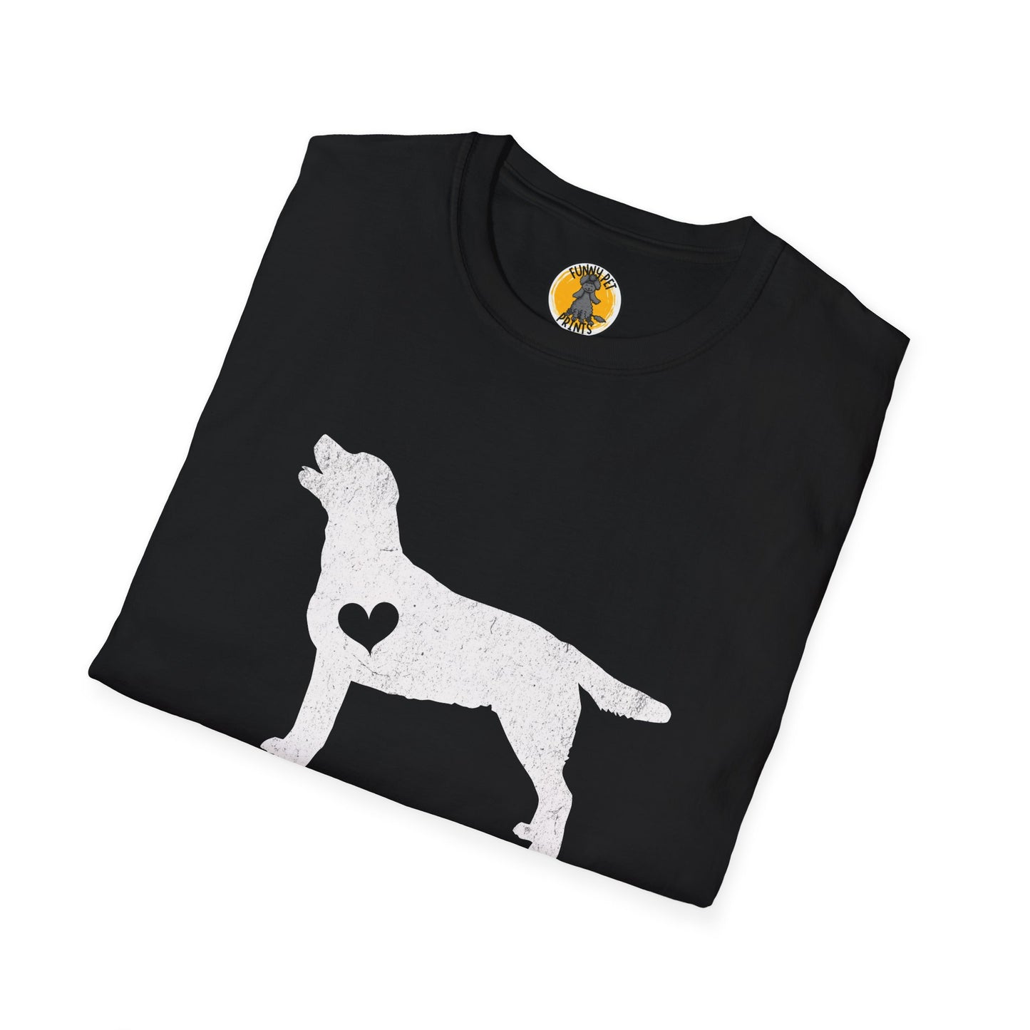Labrador mit Herz, T-Shirt für Labradorliebhaber, Unisex Softstyle T-Shirt