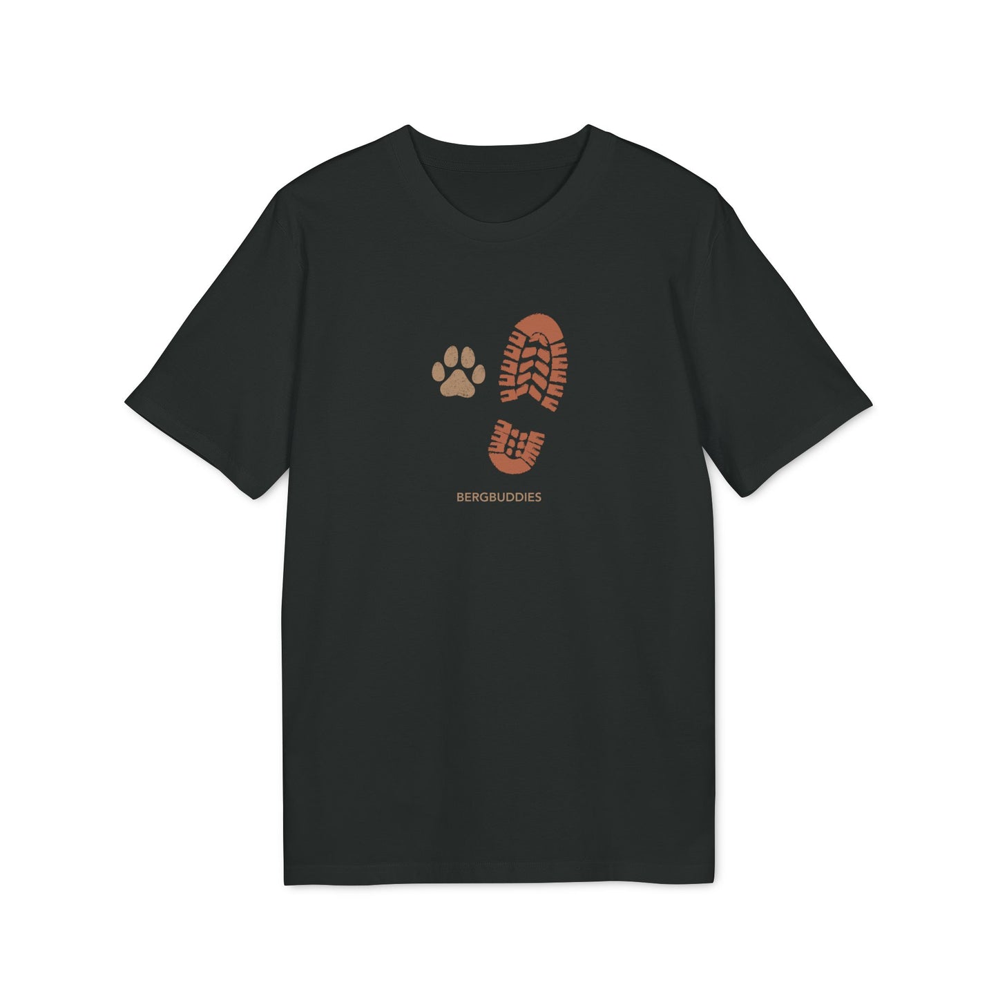 Wander-T-Shirt mit Pfoten- und Stiefelabdruck