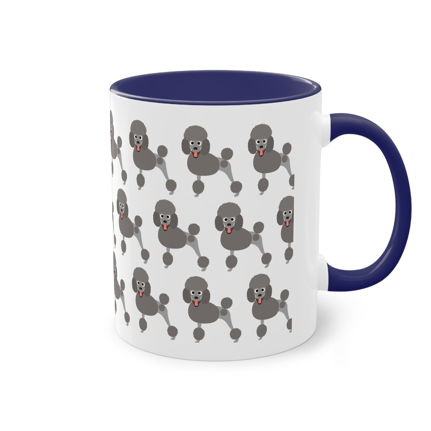 Pudel Tasse, zweifarbige Kaffeetasse, 0,33 l