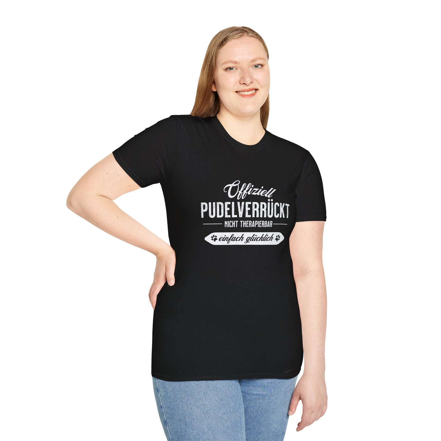 "Offiziell Pudelverrückt", Lustiges T-Shirt für Pudelliebhaber