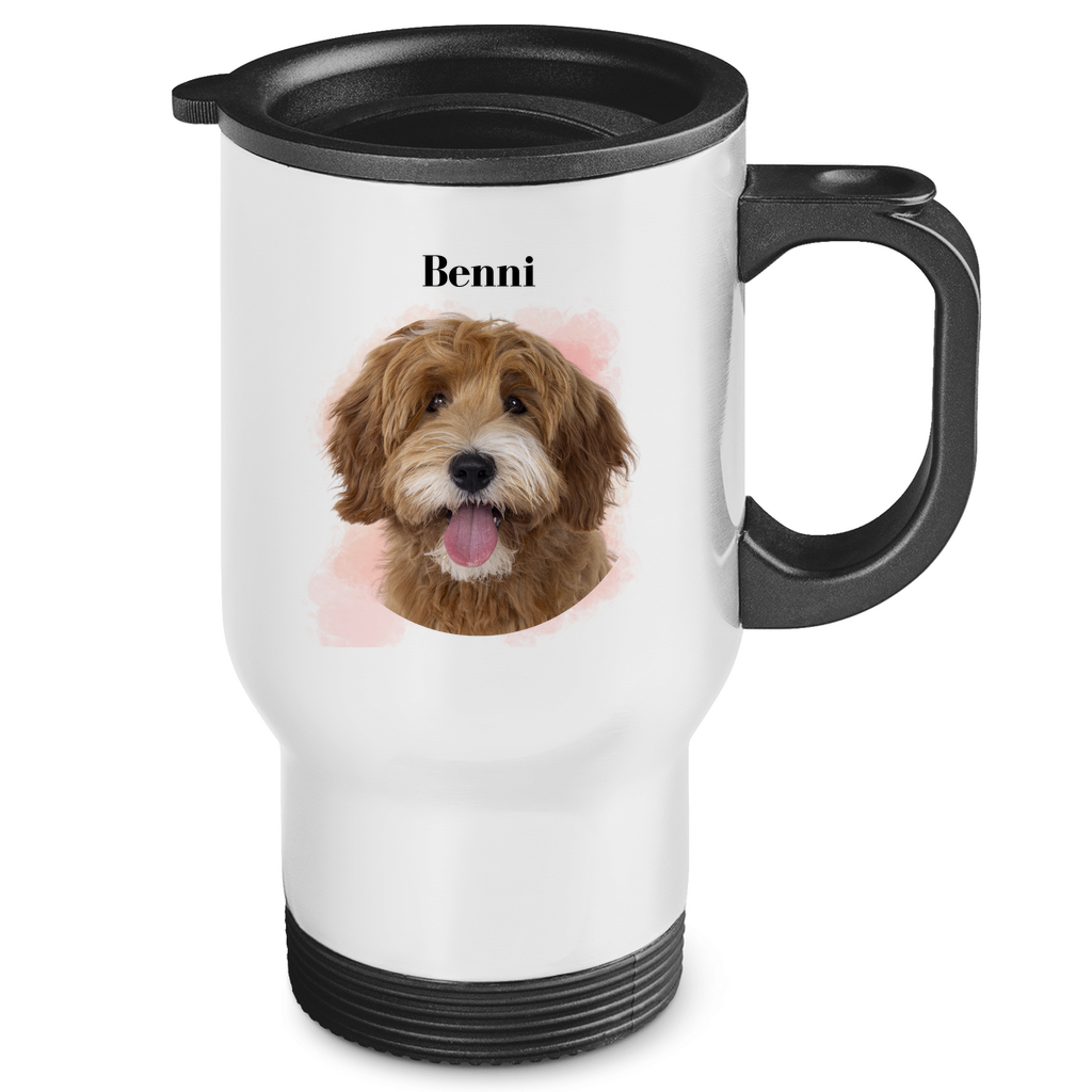 Personalisierbarer Thermobecher mit deinem Hund
