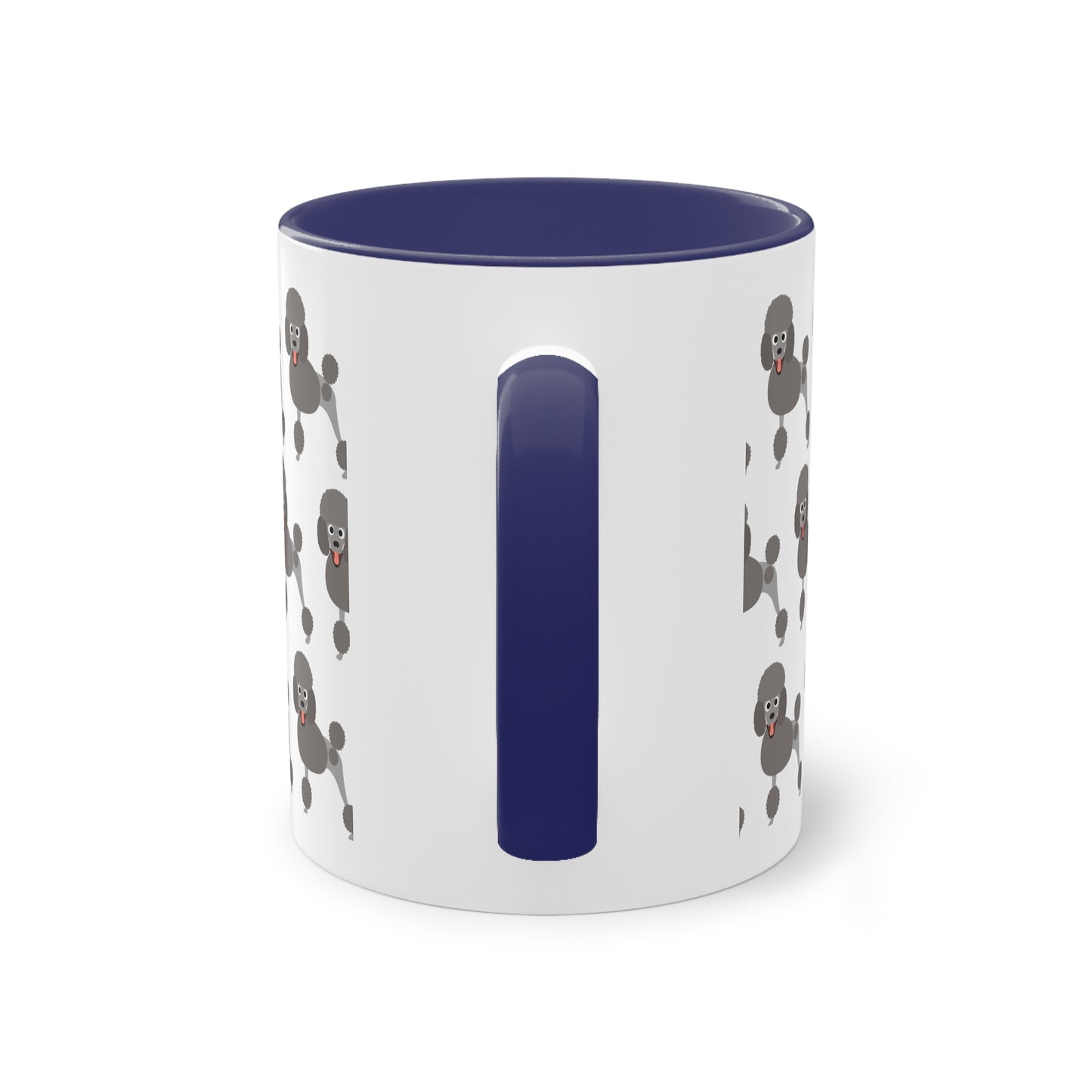 Pudel Tasse, zweifarbige Kaffeetasse, 0,33 l